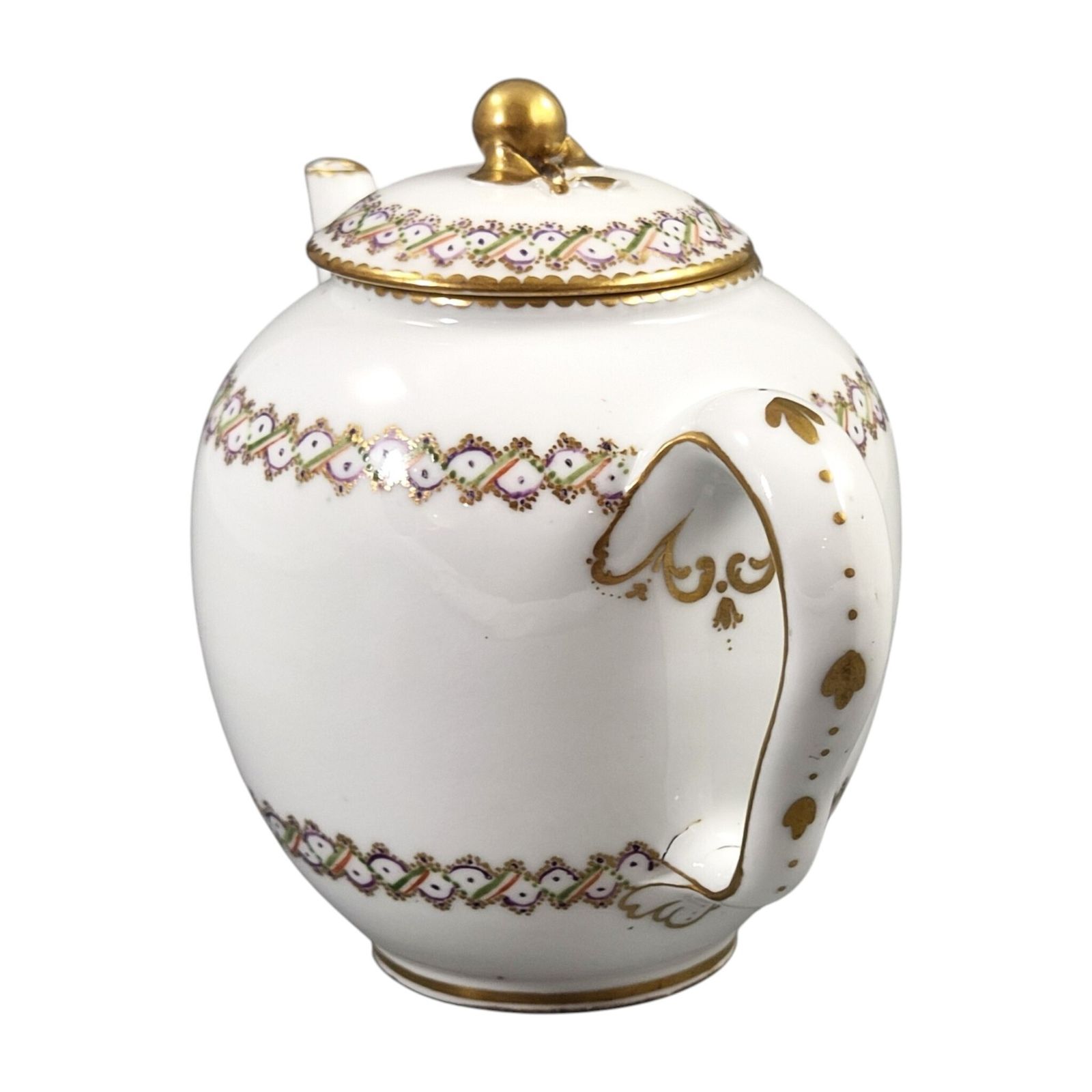 Royal Sèvres Louis XVI Porseleinen Theepot, Théière Calabre, Frankrijk, ca. 1788 photo buy