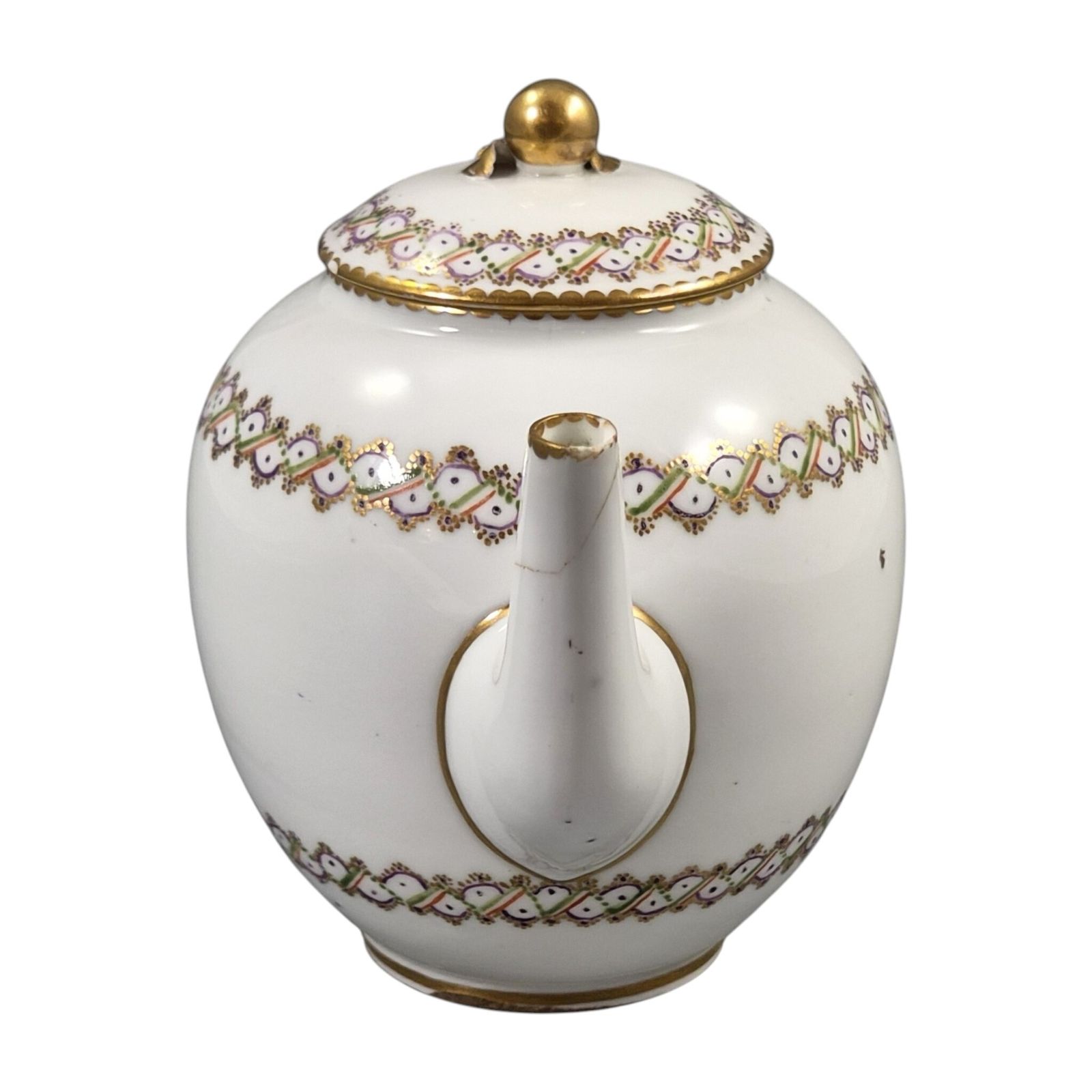 photo for sale Royal Sèvres Louis XVI Porseleinen Theepot, Théière Calabre, Frankrijk, ca. 1788