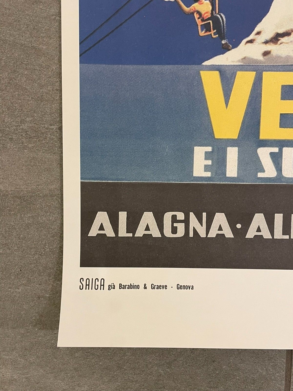 Adalberto Campagnoli, C.A. 1970s Vercelli Original Vintage Poster C.A. Cm 97,5 X 62 photo vinterior