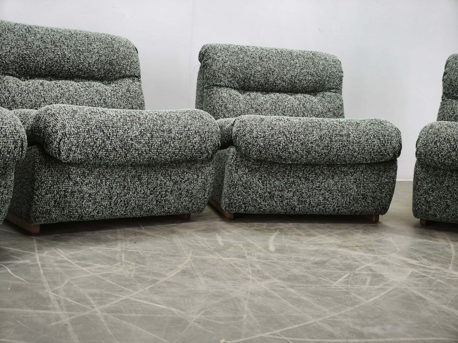 Furniture 1970s Czechoslovak Space Age Four Piece Sculptural Modular Sofa photo