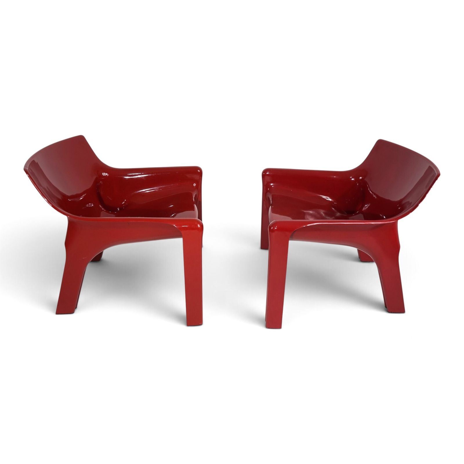 Vico Magistretti Vicario Set Of 2 Lounge Chairs For Artemide, 1970 photo buy