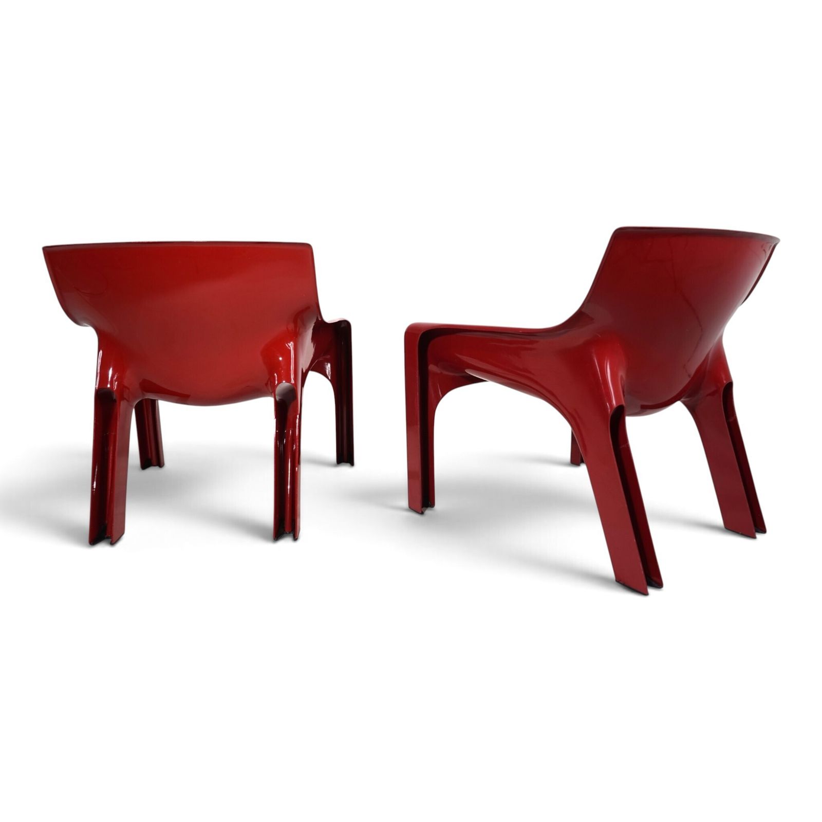 photo for sale Vico Magistretti Vicario Set Of 2 Lounge Chairs For Artemide, 1970