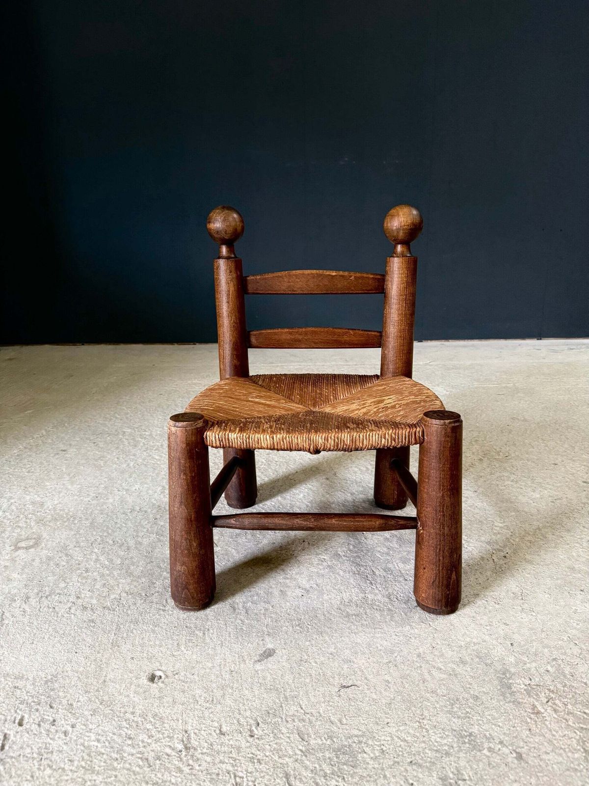 French Provincial Brutalist Design Low Stool By Charles Dudouyt photo Furniture