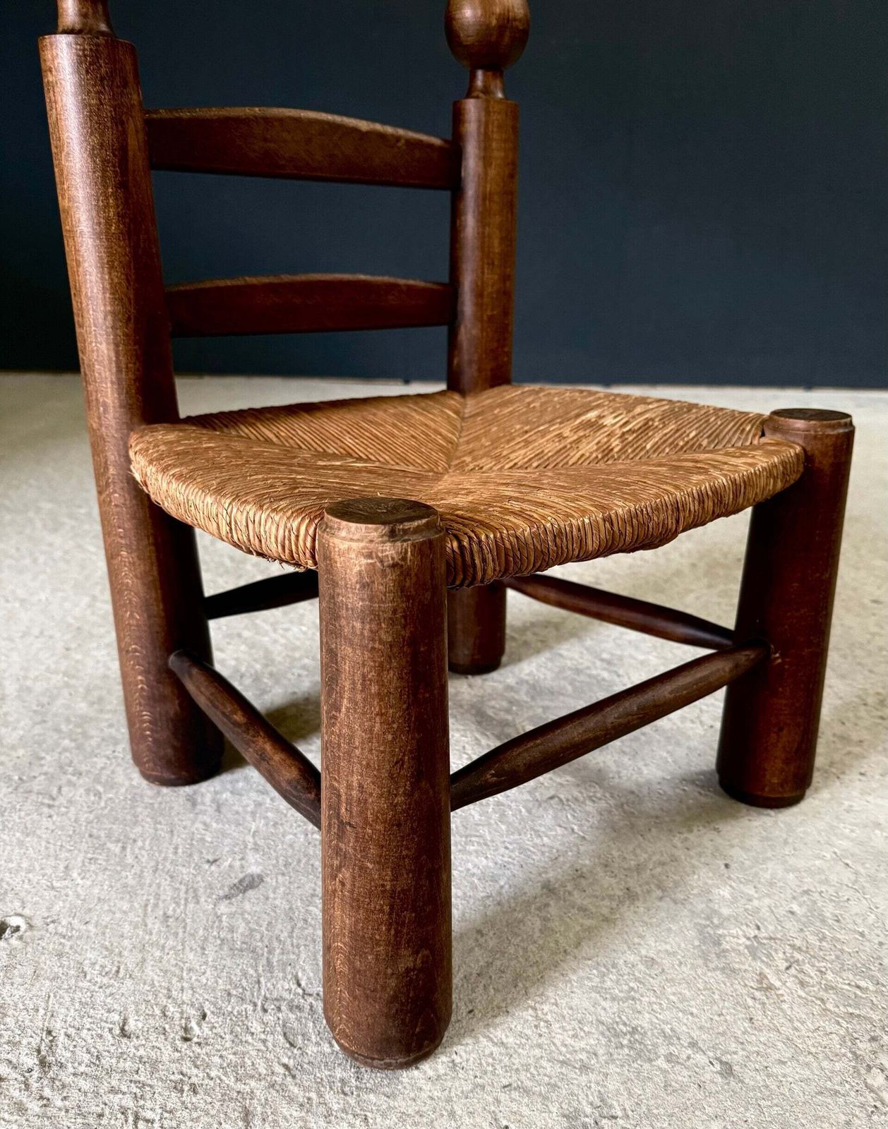 photo buy French Provincial Brutalist Design Low Stool By Charles Dudouyt