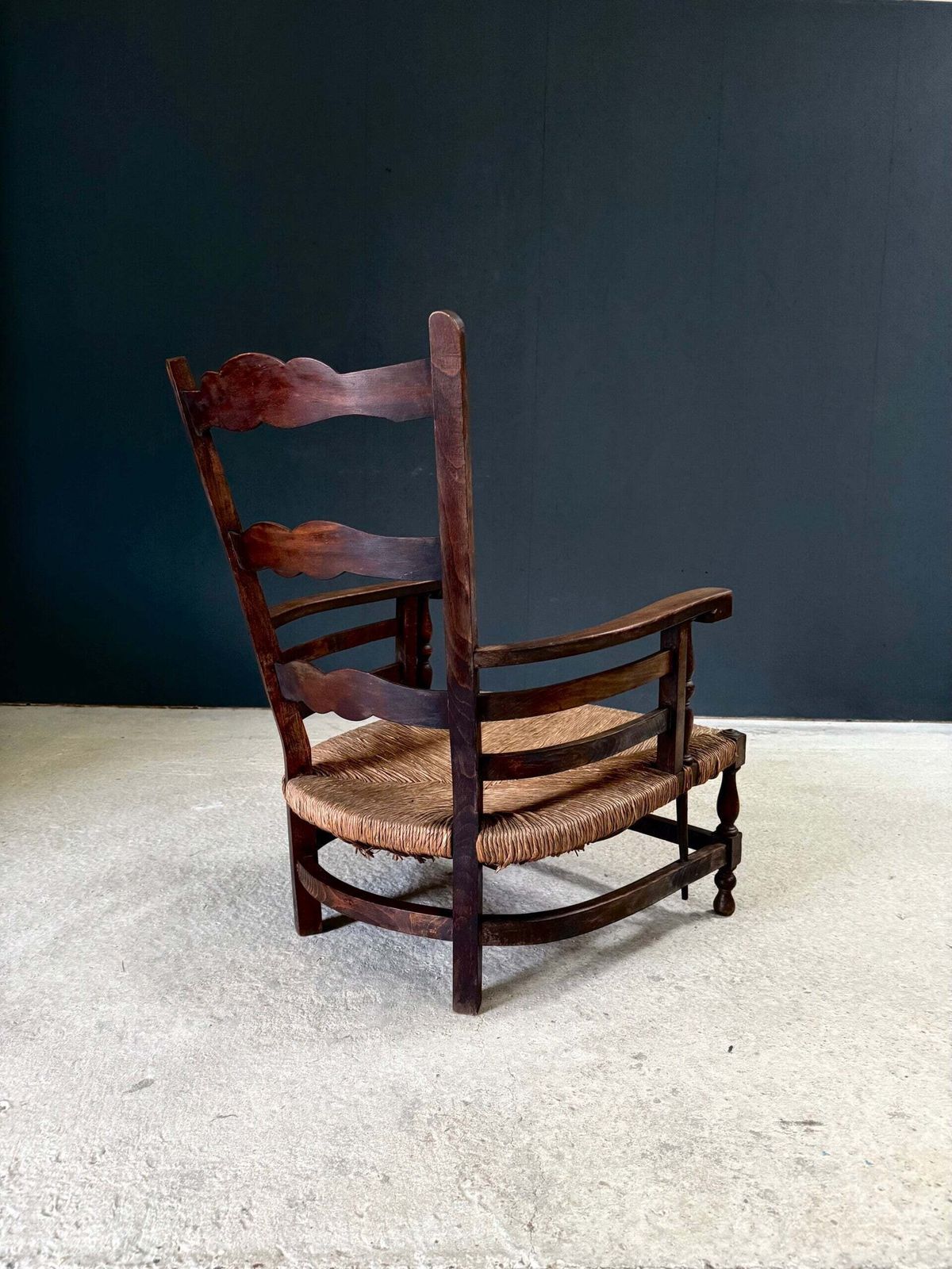 Early 1900's French Provincial Rural Design Low Lounge Chair photo 1250.0