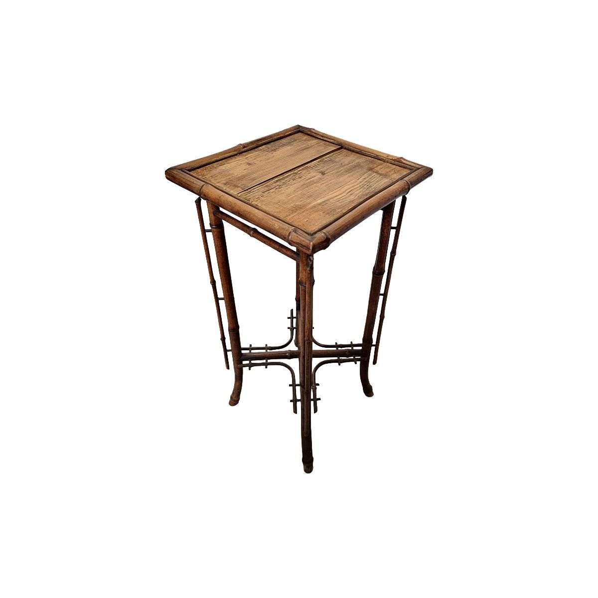 French Bamboo Art Nouveau Plant Table, Late 1800s photo for sale