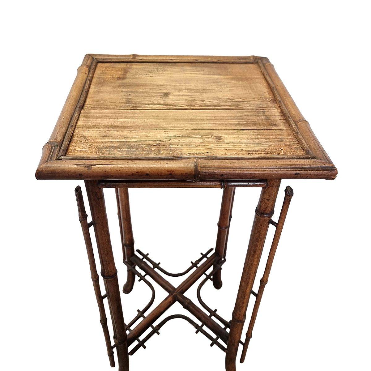 French Bamboo Art Nouveau Plant Table, Late 1800s photo 165.0