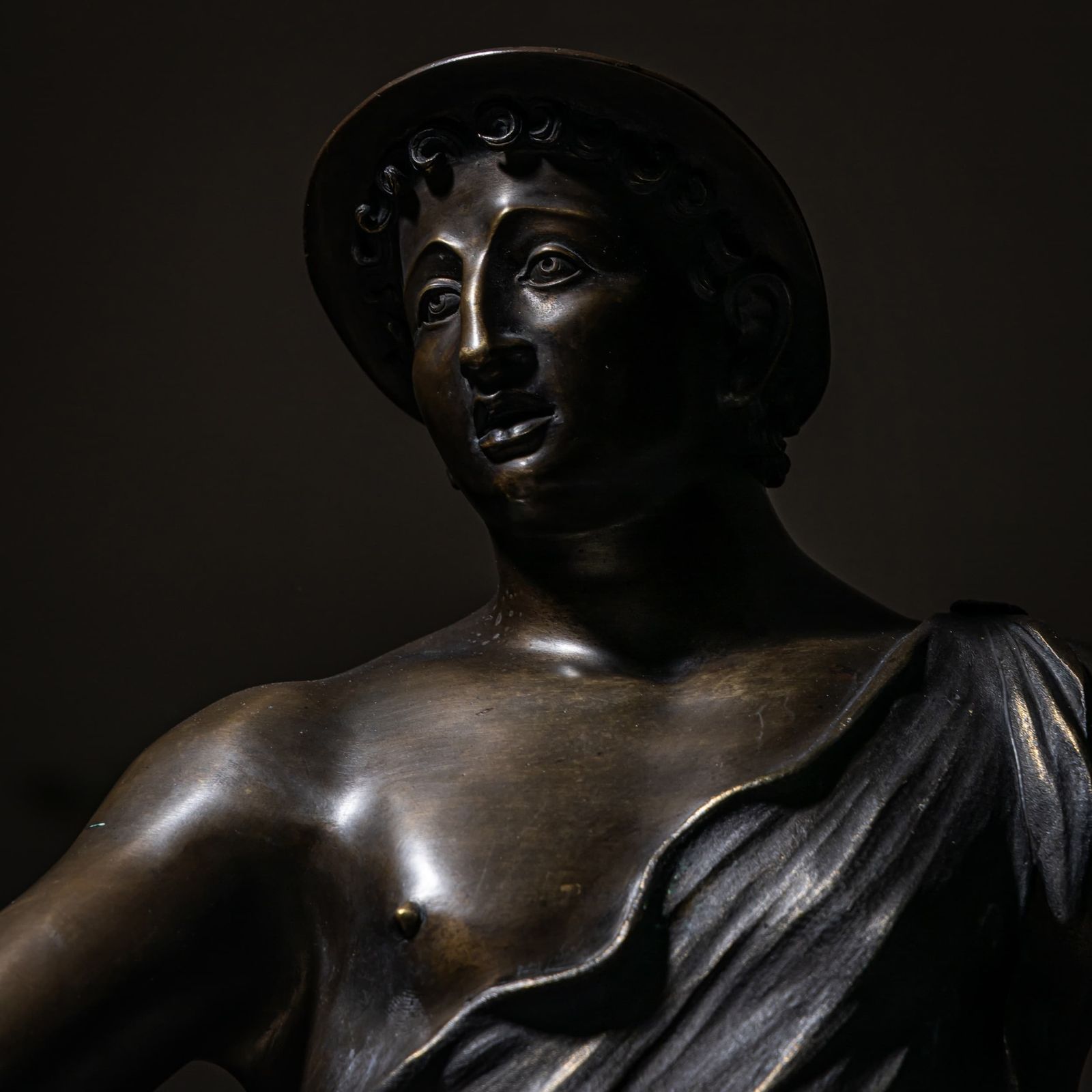 Bronze Of The Fisherman Of Pompeii, Sig. Sabatino, Italy 1882 photo Art