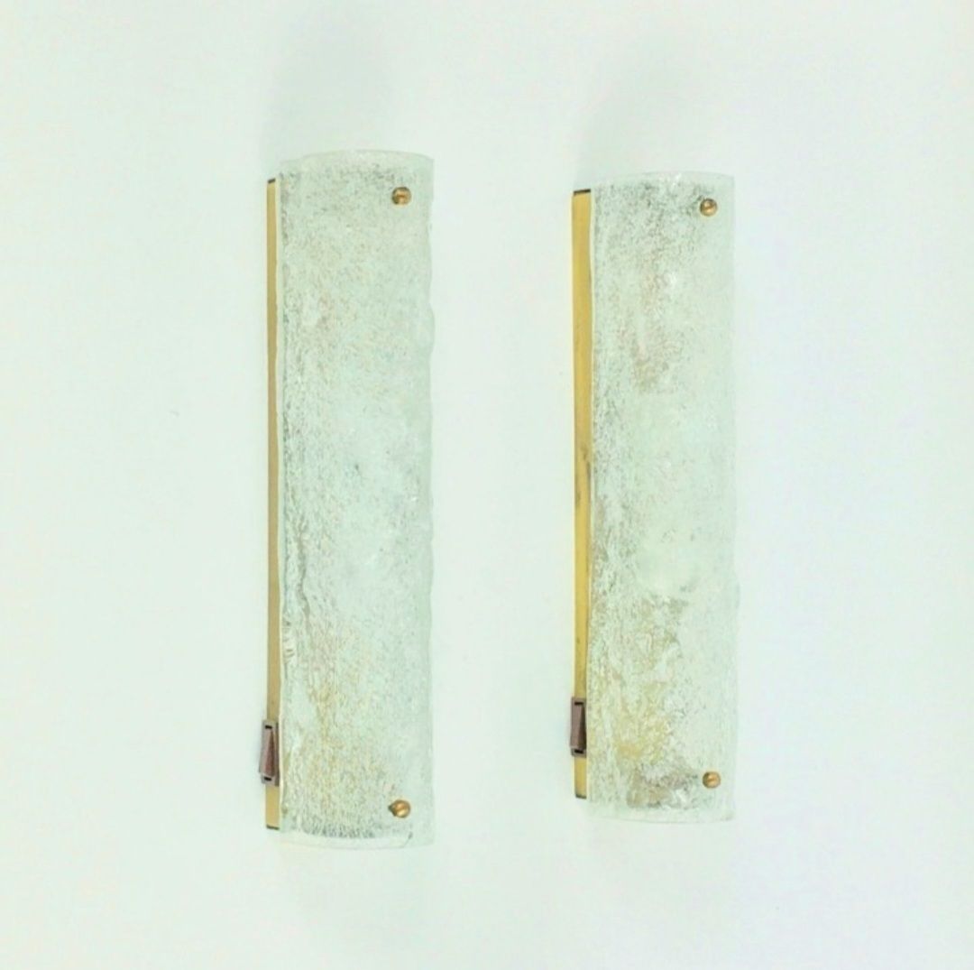 Pair Of Mid Century Modern Tubular Murano Glass Wall Lights From Hillebrand, Germany, 1970s photo furniture
