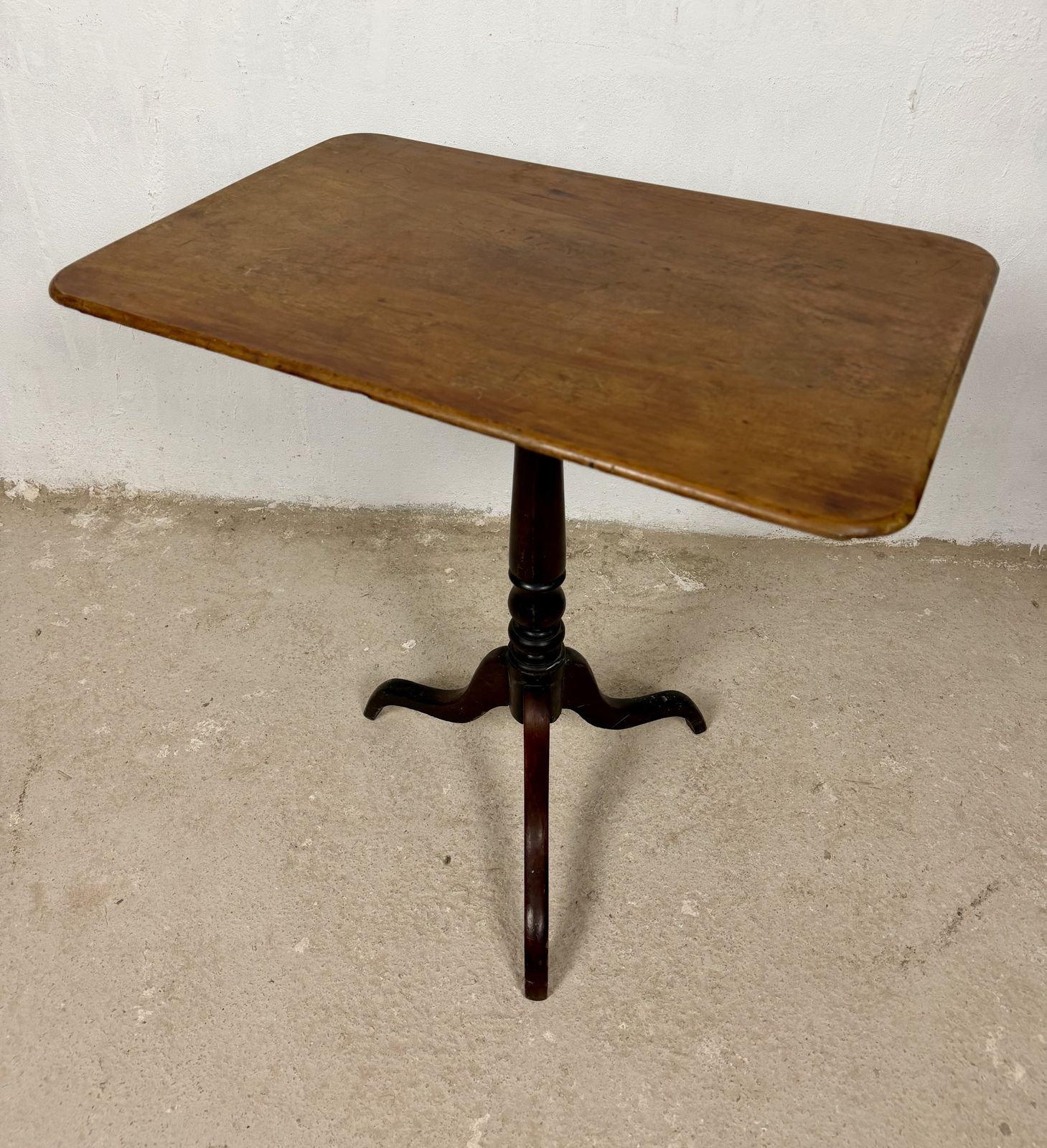 Spanish Rectangular Top Side Table On Tripod Base, Mid 20th Century photo for sale
