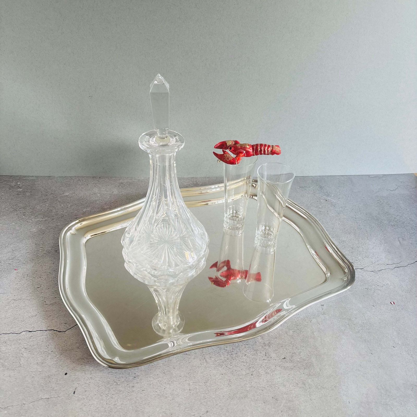 Art Deco verzilverde schaal photo vinterior