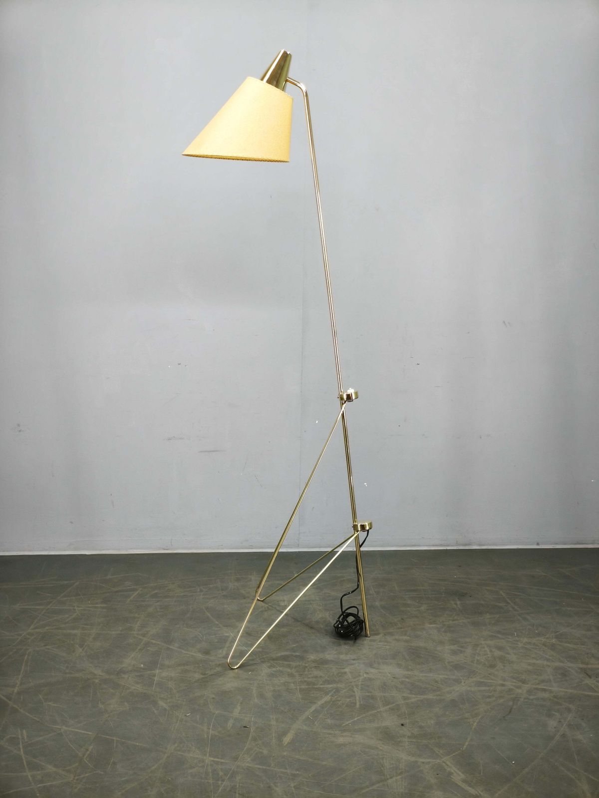 Josef Hurka Giraffe Brass Floor Lamp For Napako, Czechoslovakia, 1960s photo furniture