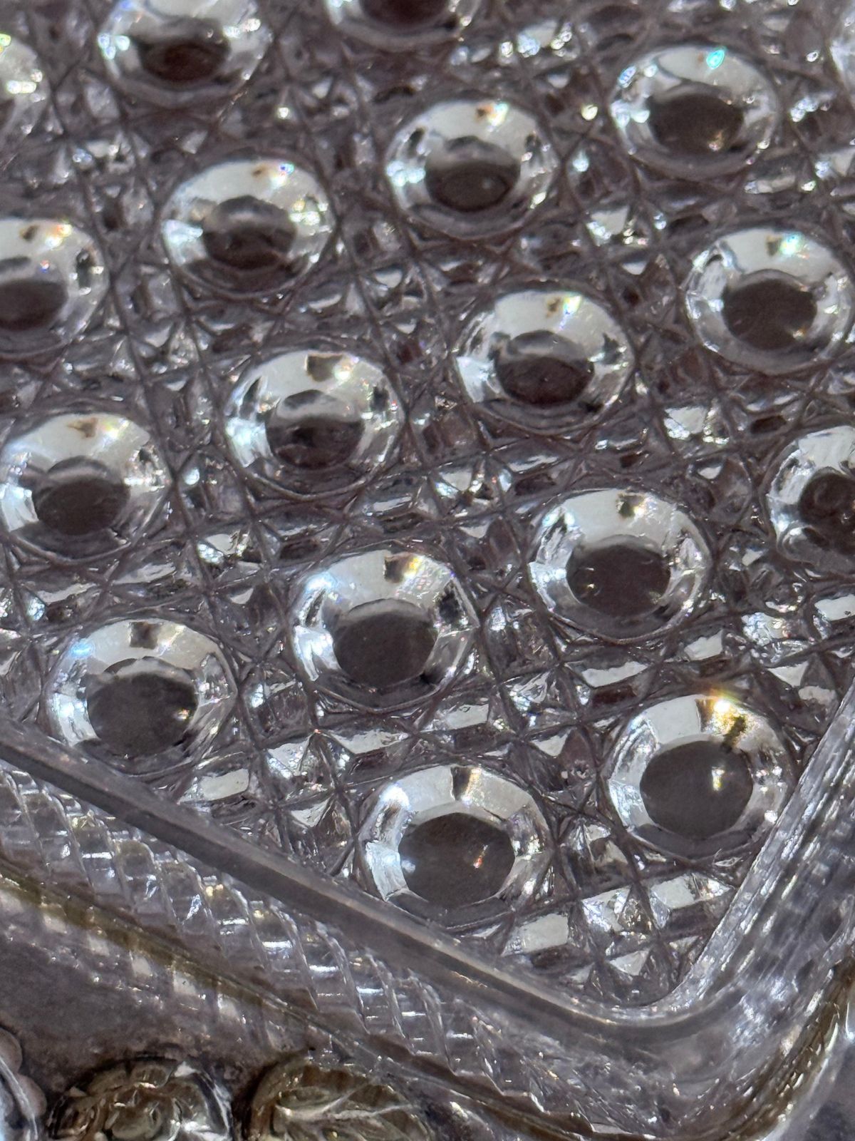 photo buy Art Deco Silver Plated Butter Dish With Cut Glass Crystal Butter Dish & Knife
