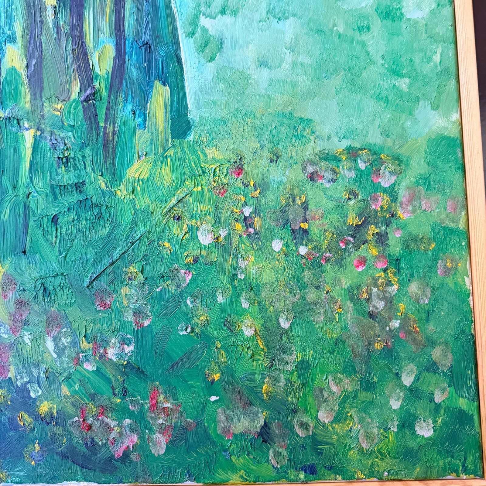 Poppies. Zeer groot vintage olieverfschilderij van Bo Ernfrid. photo Kunst
