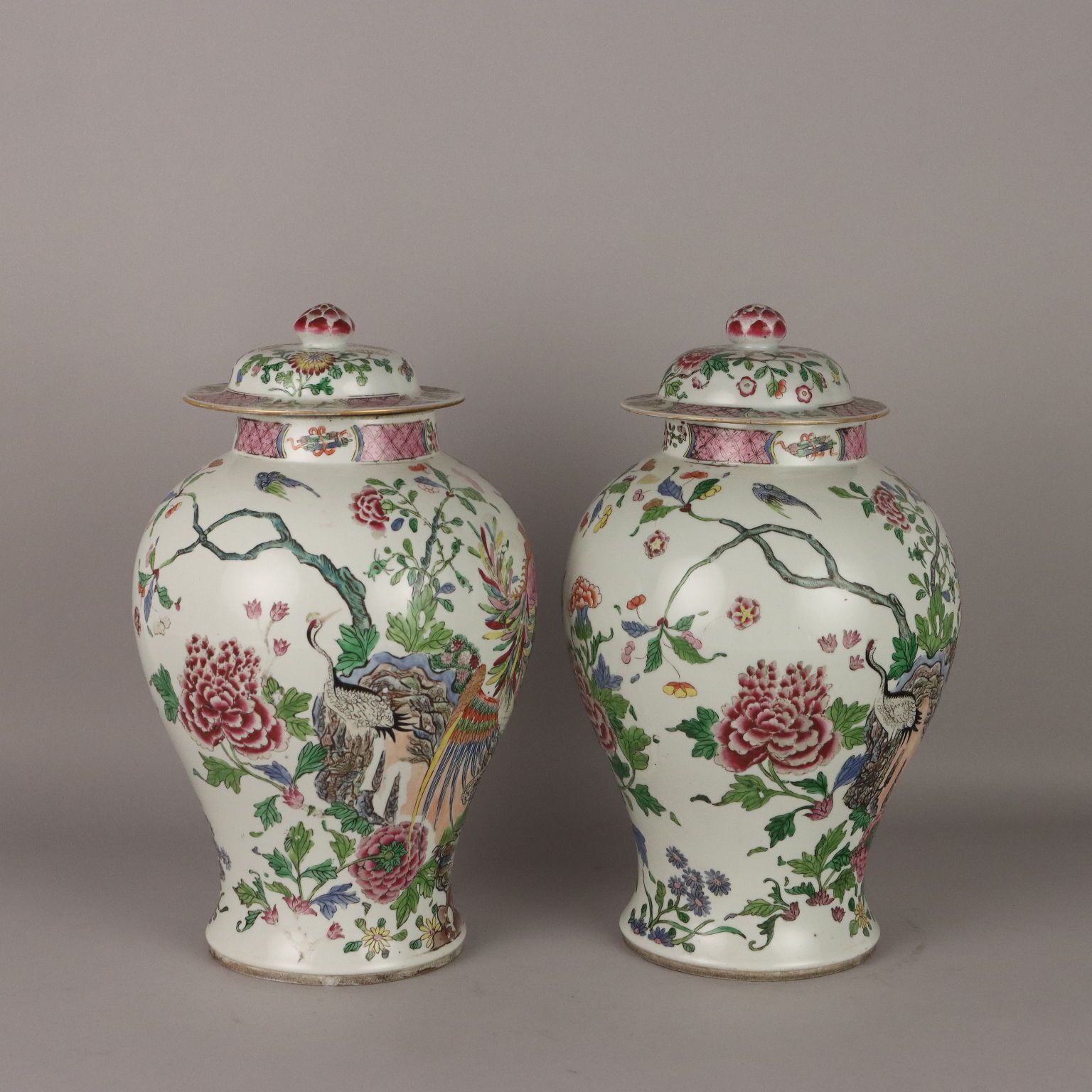 2220.0 Antique Vases Edmè Sanson Style Porcelain France XIX XX Century photo