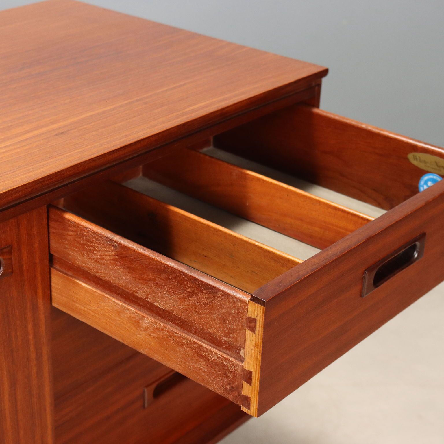 Vintage Sideboard Teak Drawers Design United Kingdom 1960s photo vinterior