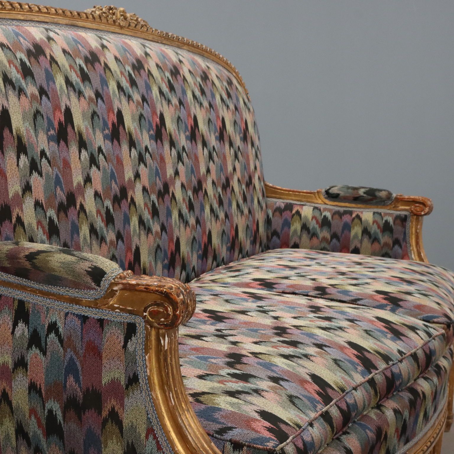 Sofa Neoclassische Stijl Gesneden Hout Italië 19e Eeuw photo Meubels