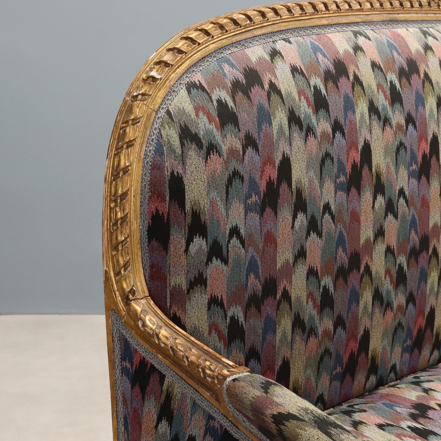 Sofa Neoclassische Stijl Gesneden Hout Italië 19e Eeuw photo 520.0