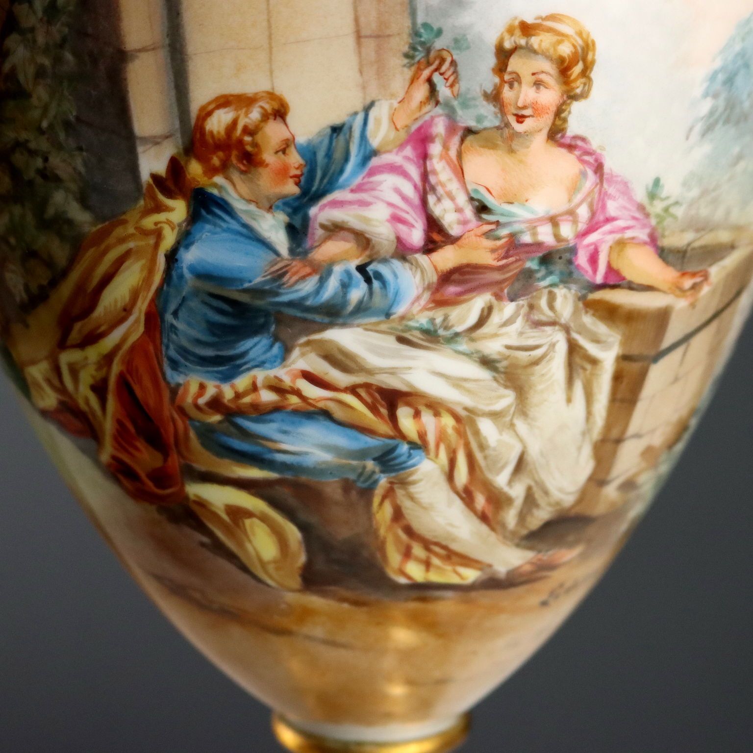 Antique Vases Sèvres Porcelain Decorations France XIX Century photo Home Decor