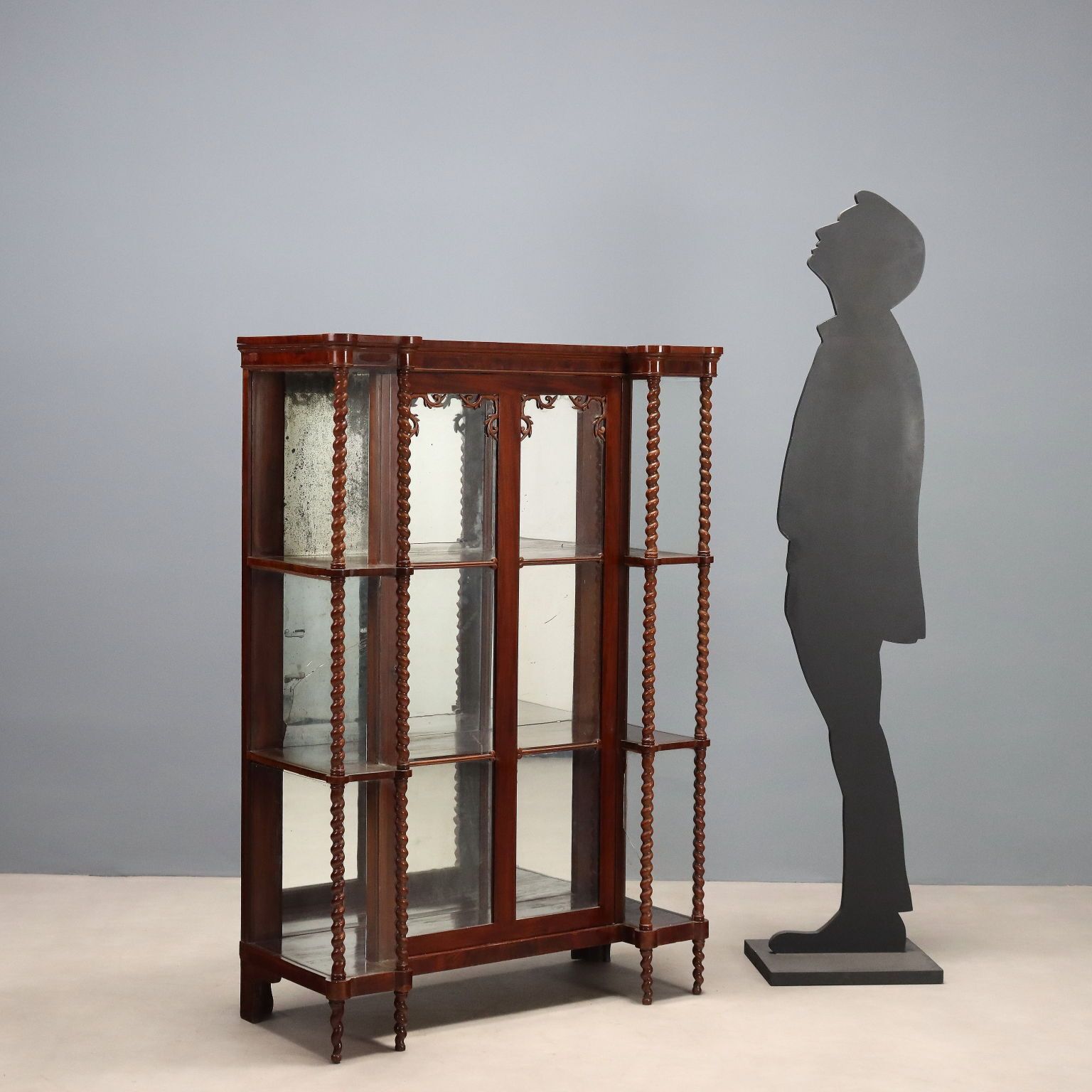 Vitrinekast Louis-Philippe Mahonie Glas Italië 19e Eeuw photo furniture
