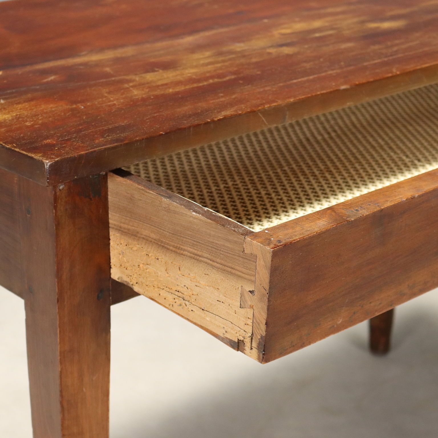 Schrijftafel Directoire Walnoot Lade Italië XVIII XIX Eeuw photo Meubels