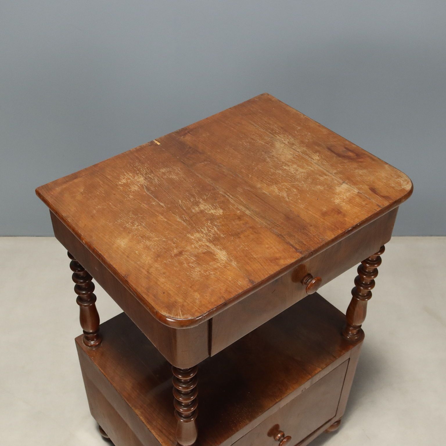 photo furniture Nightstands Louis Philippe Walnut Italy XIX Century