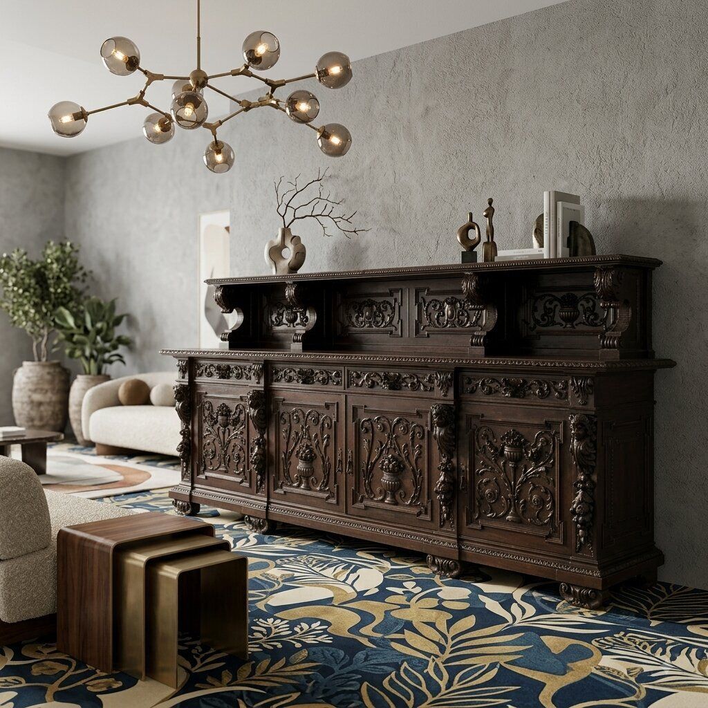 Kast Neo-Renaissance Walnoot Italië 19e Eeuw photo furniture