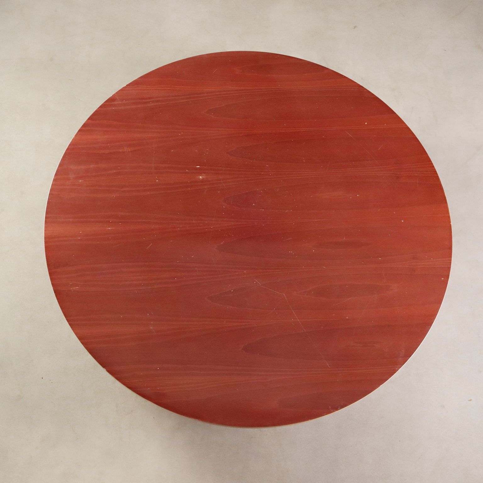 Vintage Coffee Table Veneered Wood Ceramic Sphere Design 1980s photo buy
