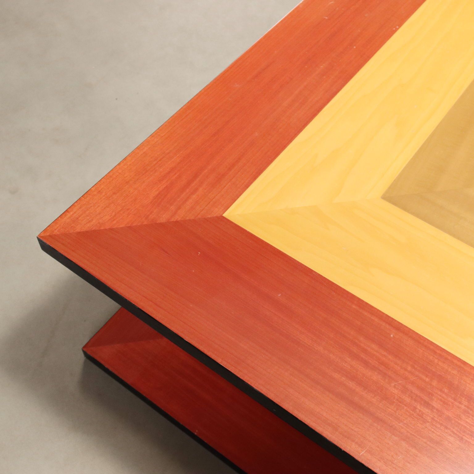 Vintage Salontafel Gefineerd Hout Design Italië jaren 1980 photo Meubels