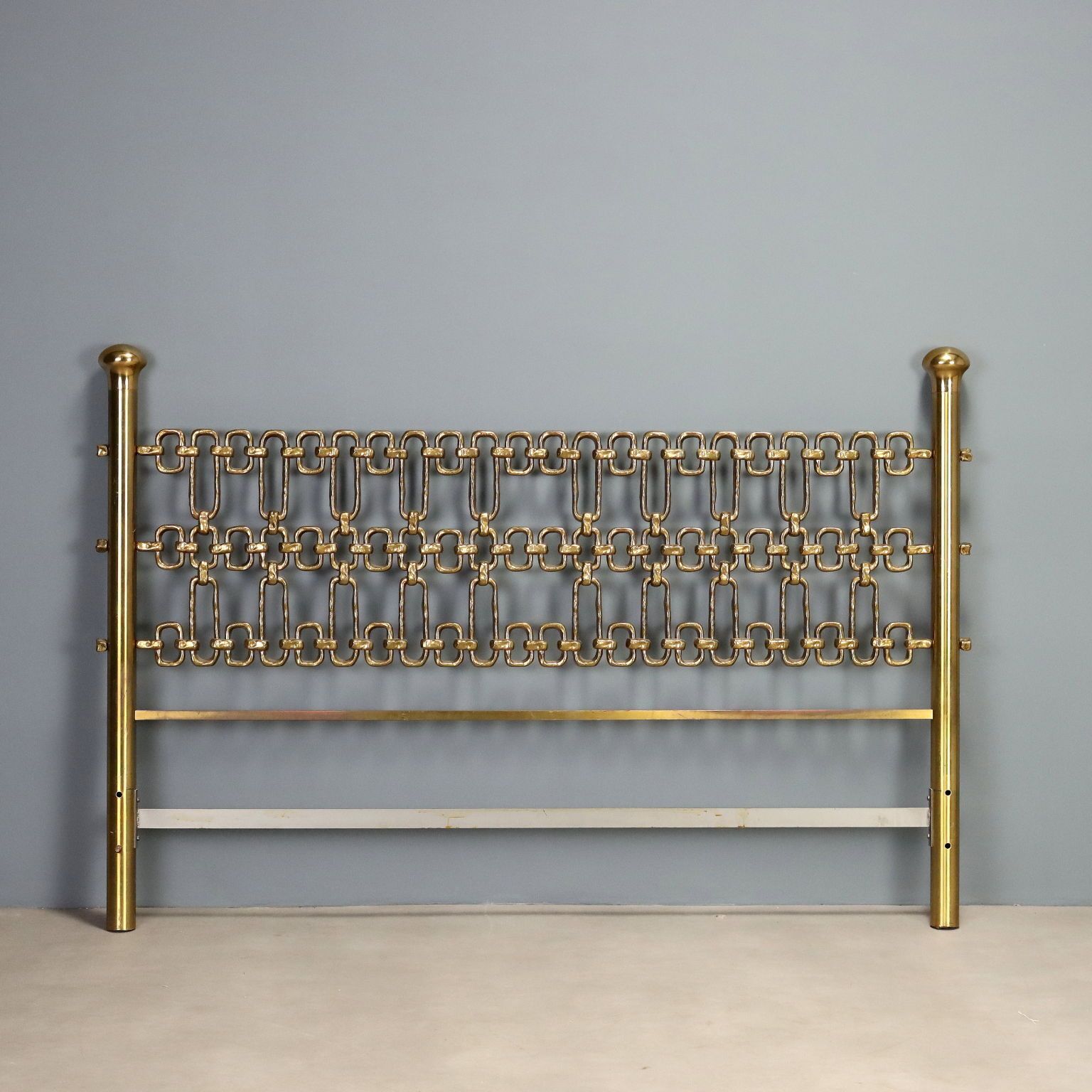 Vintage Headboard Brass Design Italy 1960s 1970s