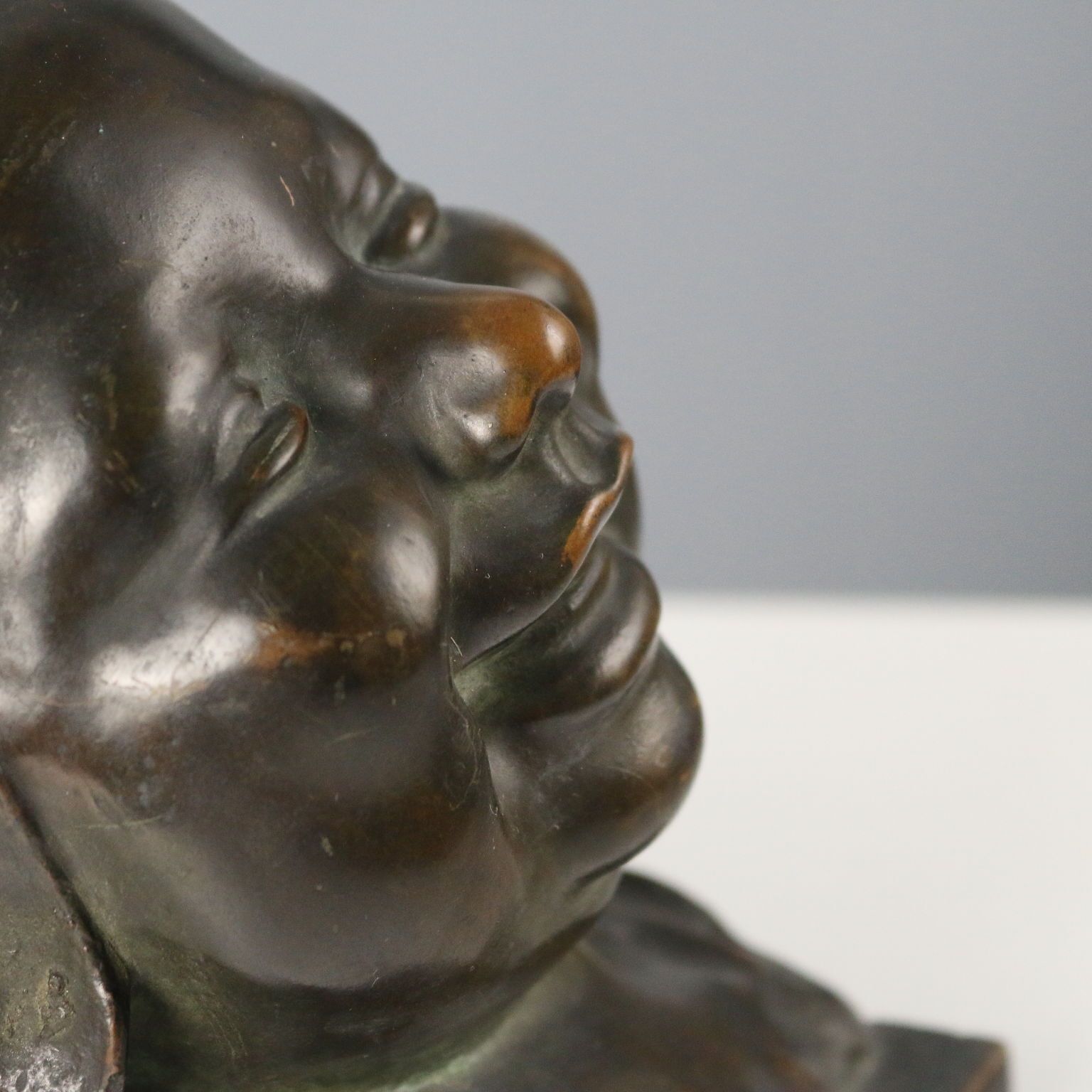 Antiek bronzen sculptuur, kind, Italië, begin 20e eeuw photo Woonaccessoires