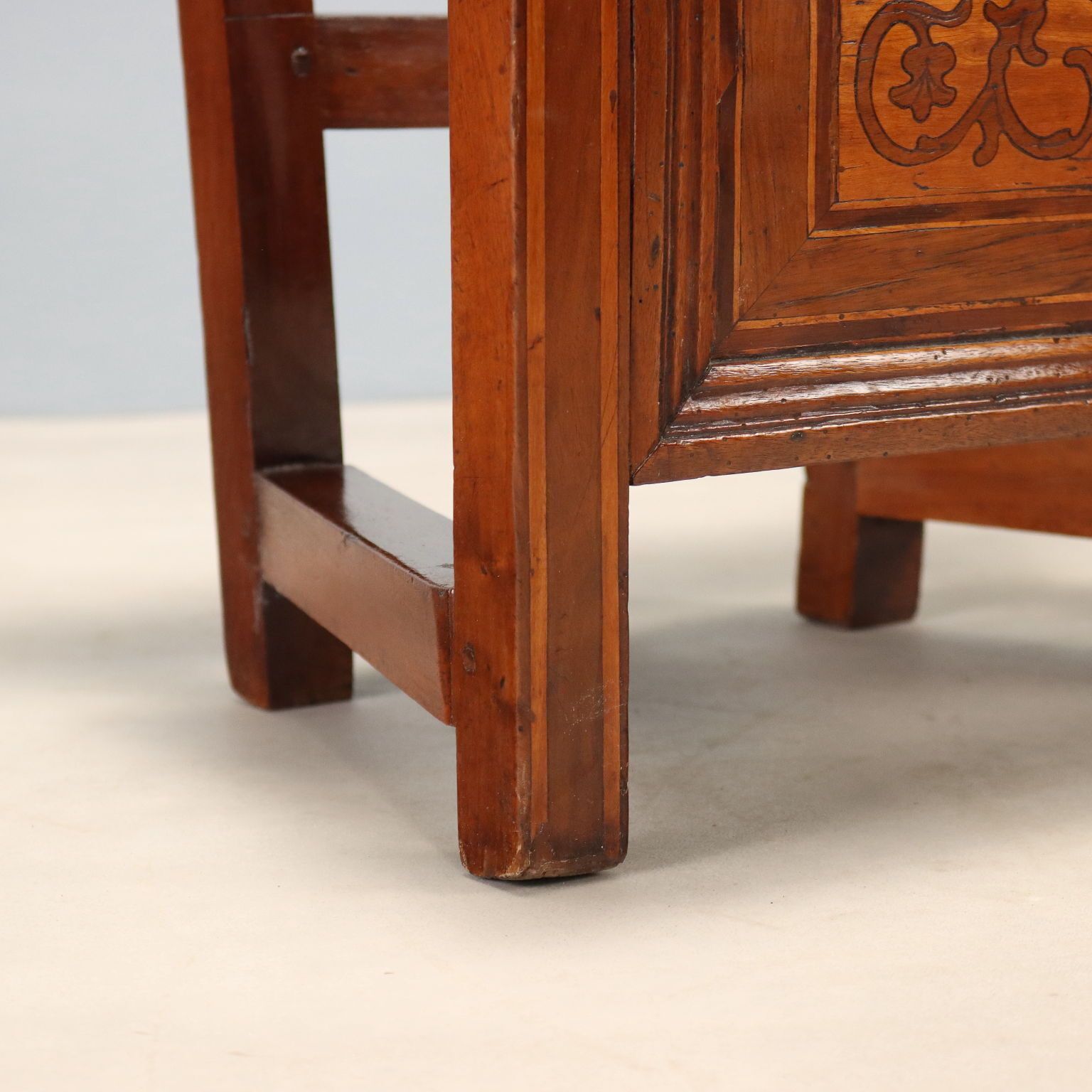 Baroque Chair Walnut Maple Italy XVIII Century photo vintage