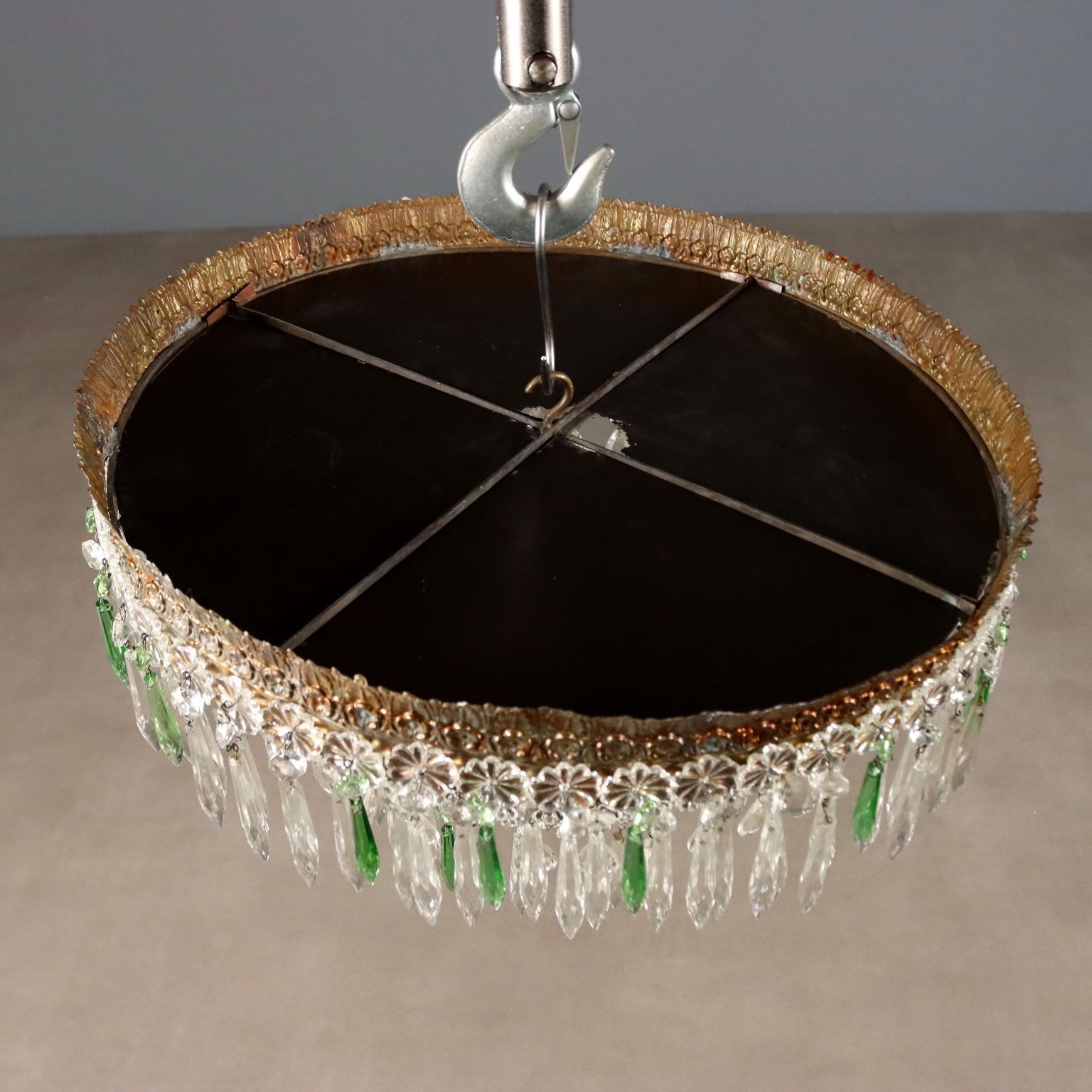 Chandelier Empire Style Iron Glass Italy XX Century photo buy