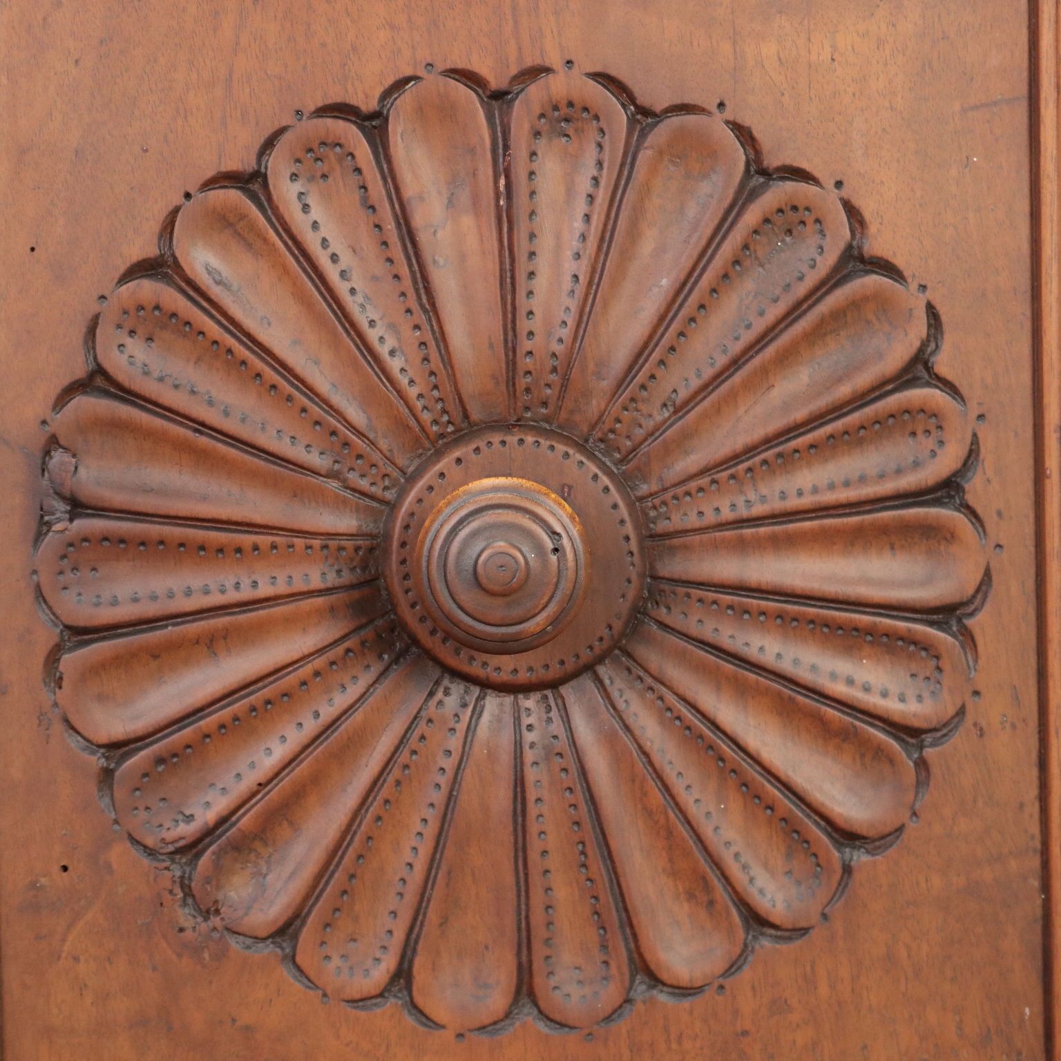 Baroque Corner Cupboard Walnut Carvings Italy XX Century photo buy