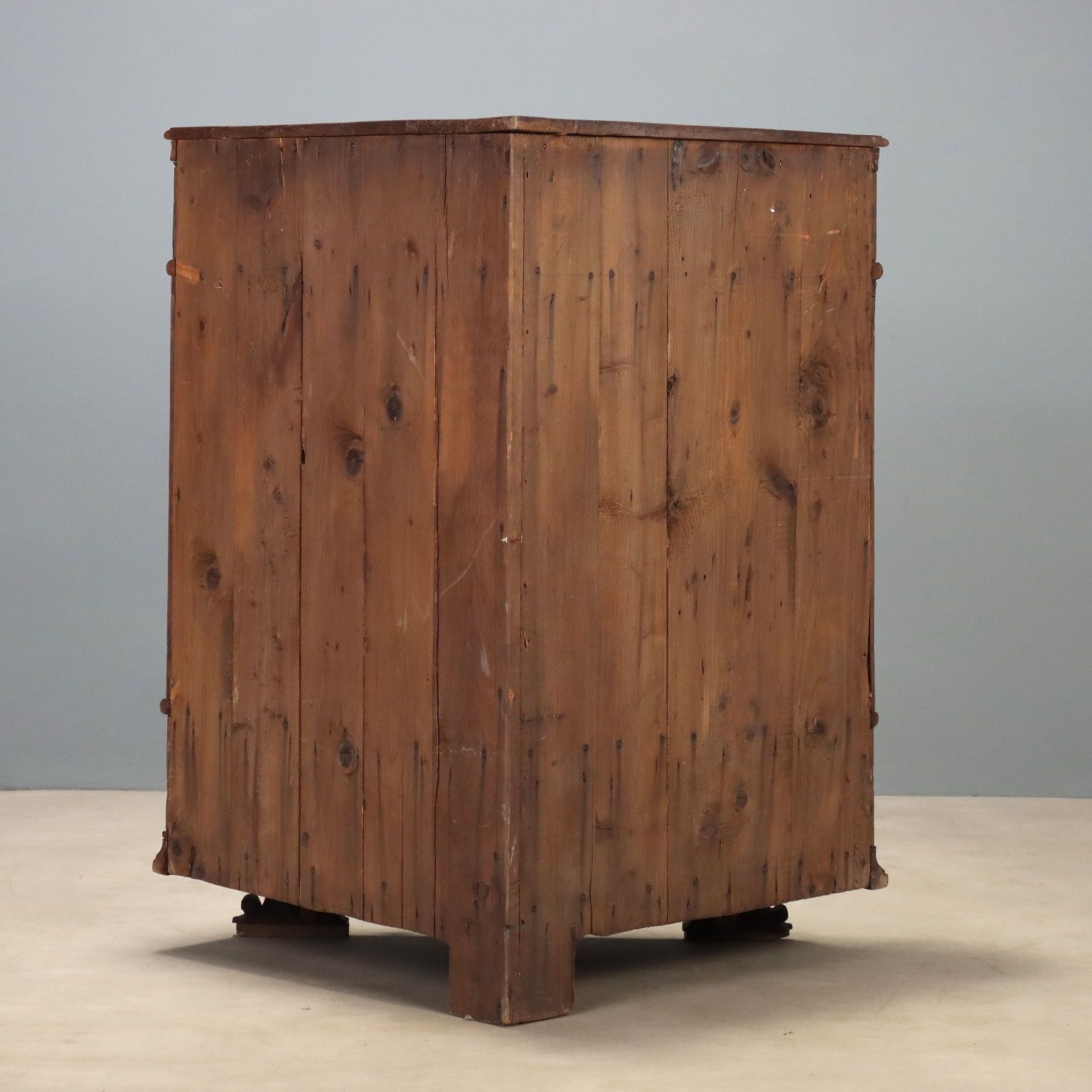 photo for sale Baroque Corner Cupboard Walnut Carvings Italy XX Century