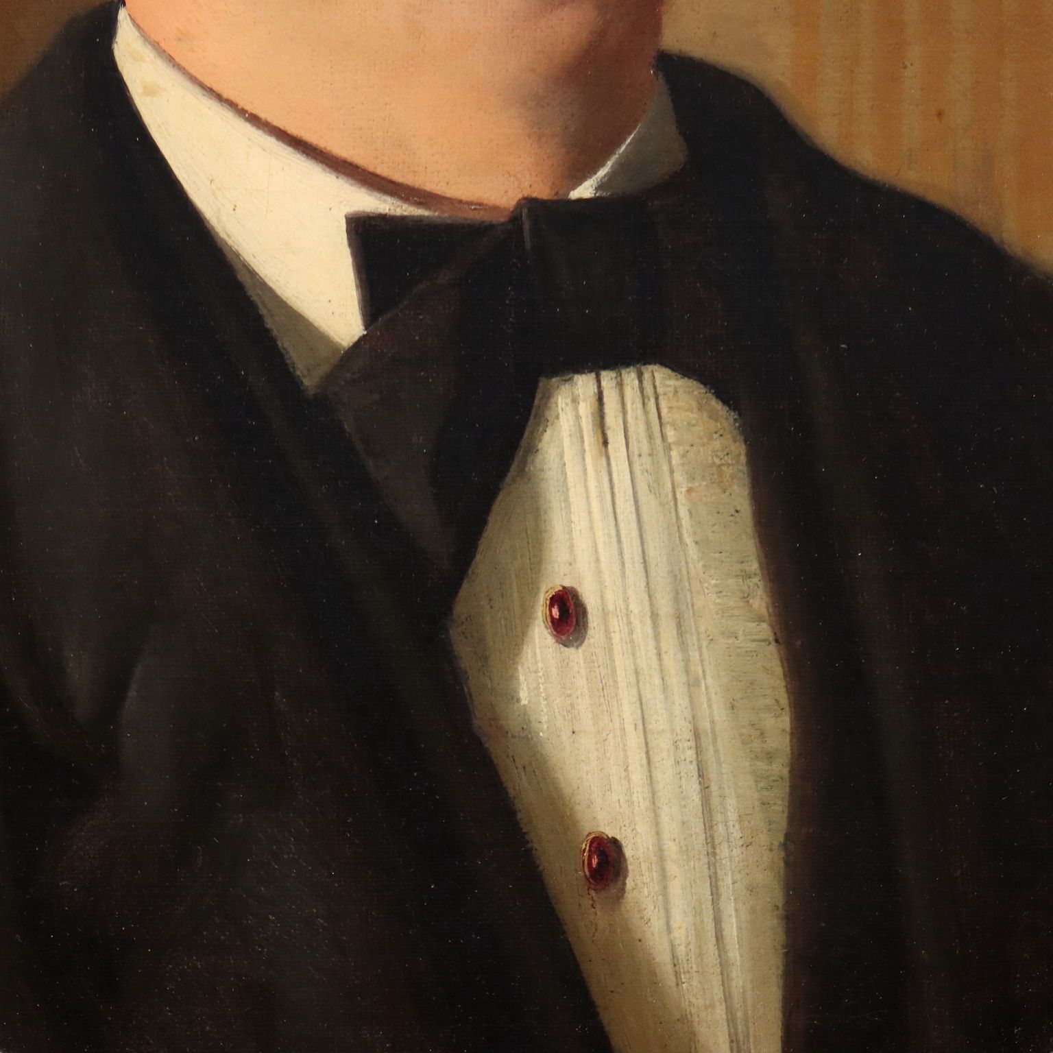 Antiek schilderij, mannelijk portret, olieverf op doek, Italië, 19e eeuw photo 620.0