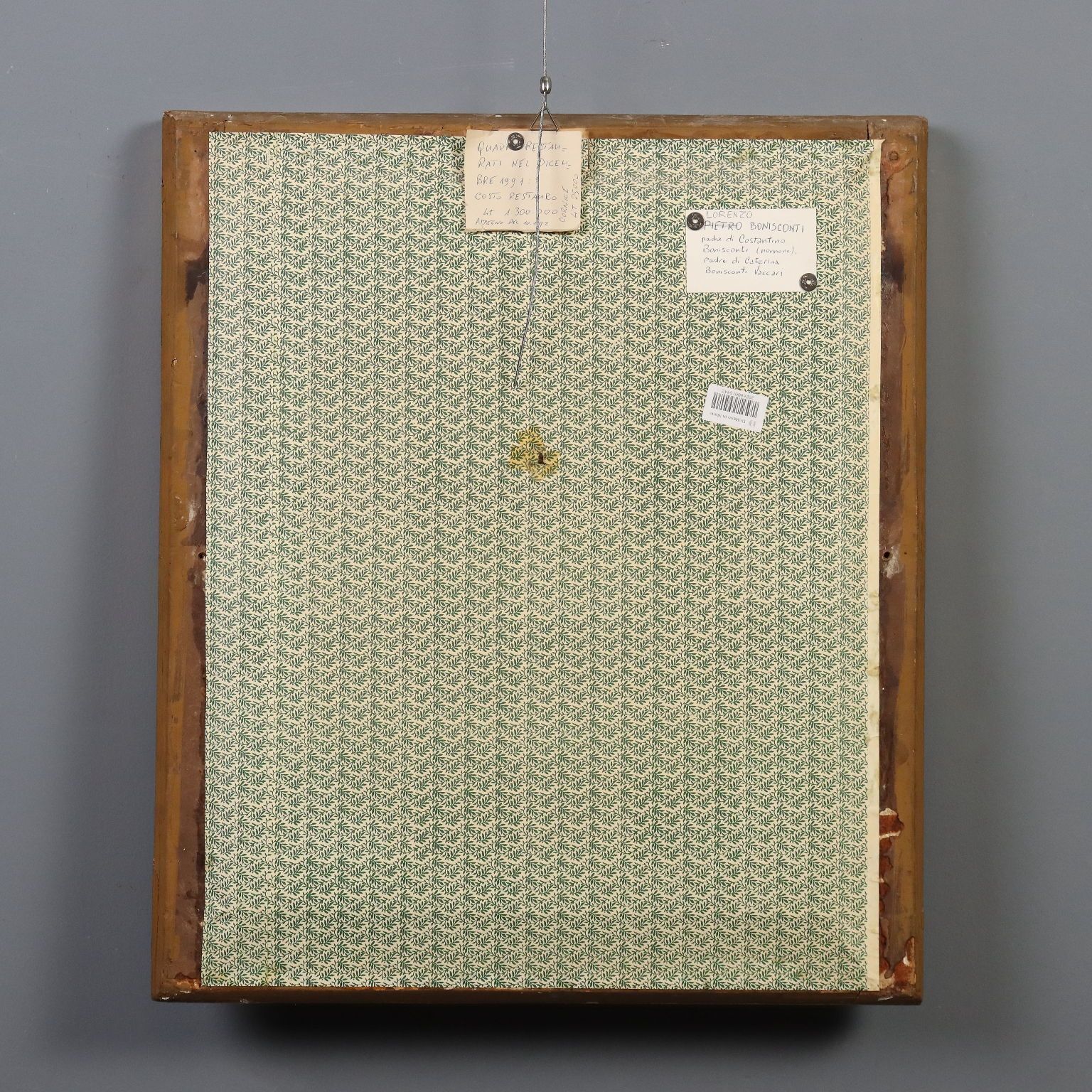 photo furniture Antiek schilderij, mannelijk portret, olieverf op doek, Italië, 19e eeuw