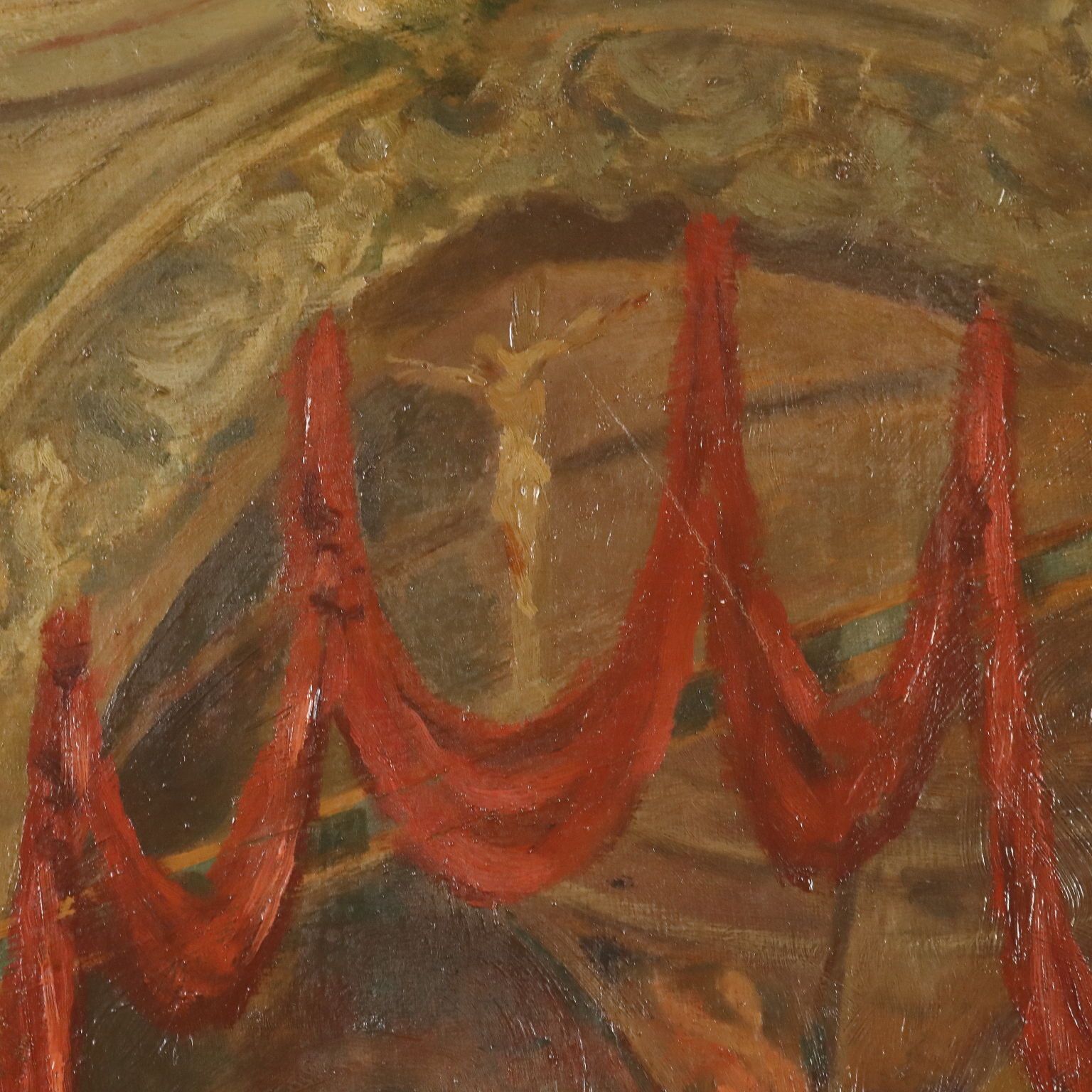 Peinture moderne, intérieur de l'église San Marco à Milan, XXe siècle photo Art