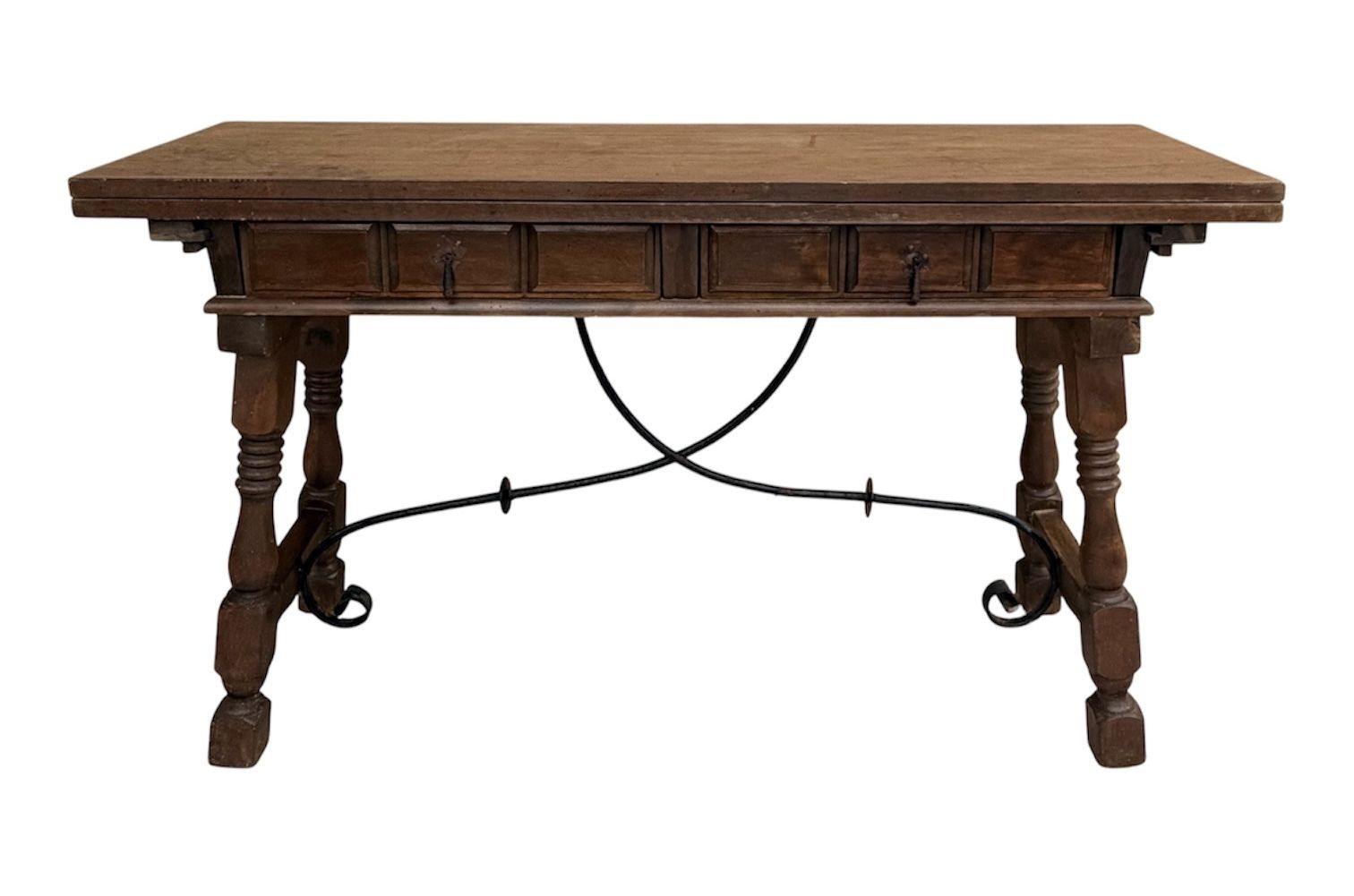 Spaanse Klaptafel met IJzeren Verbindingsstangen, jaren 1940