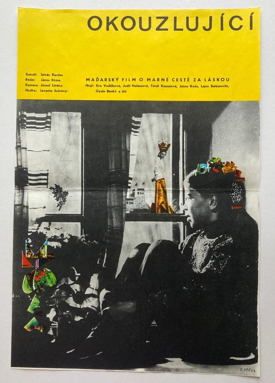 Affiche de cinéma, Charmers, Ever Alexander Púček, 1971, design tchèque vintage