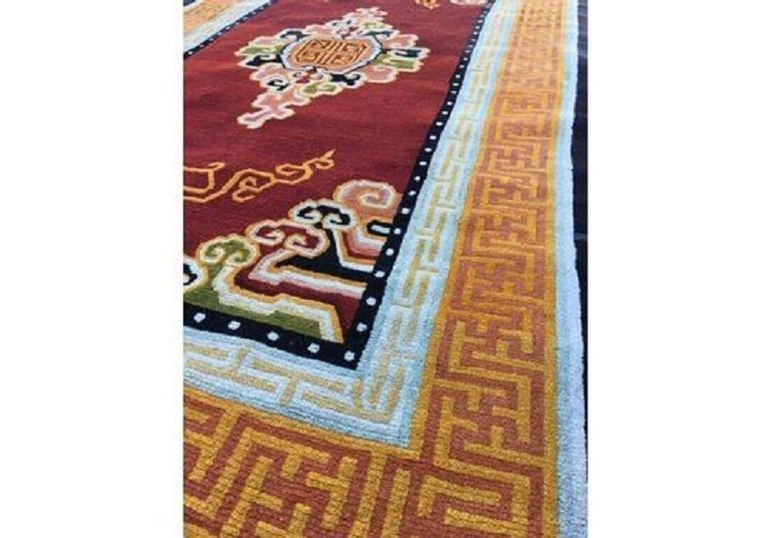 Vintage Tibetan Rug 2.12m X 1.24m photo vintage