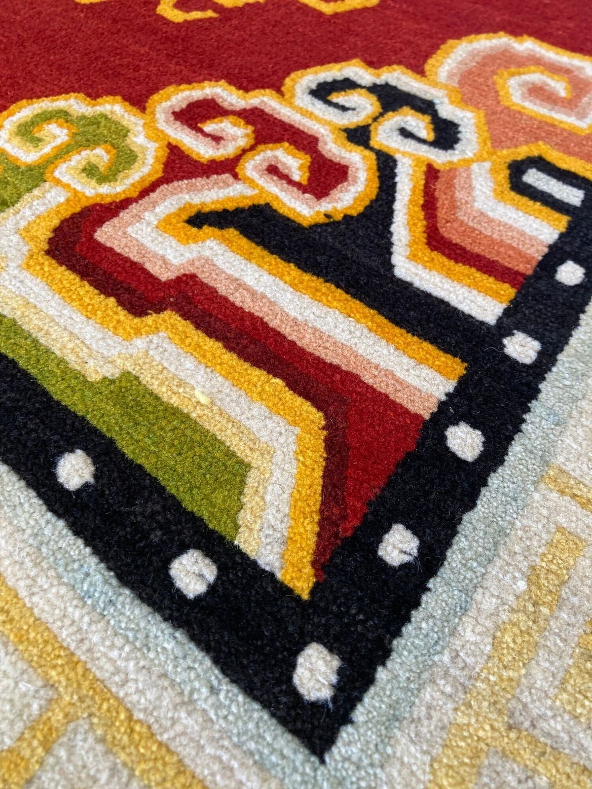 photo furniture Vintage Tibetan Rug 2.12m X 1.24m