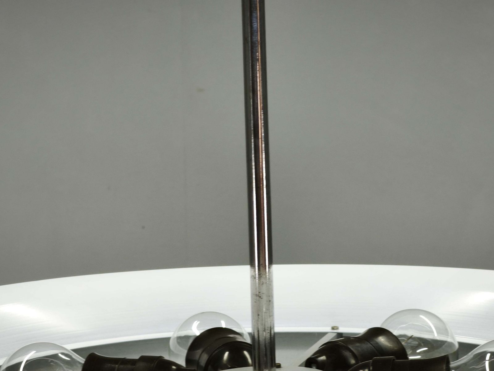 Bauhaus Ufo Hanglamp van Chroom en Glas, Tsjecho-Slowakije, jaren 1930 photo vinterior