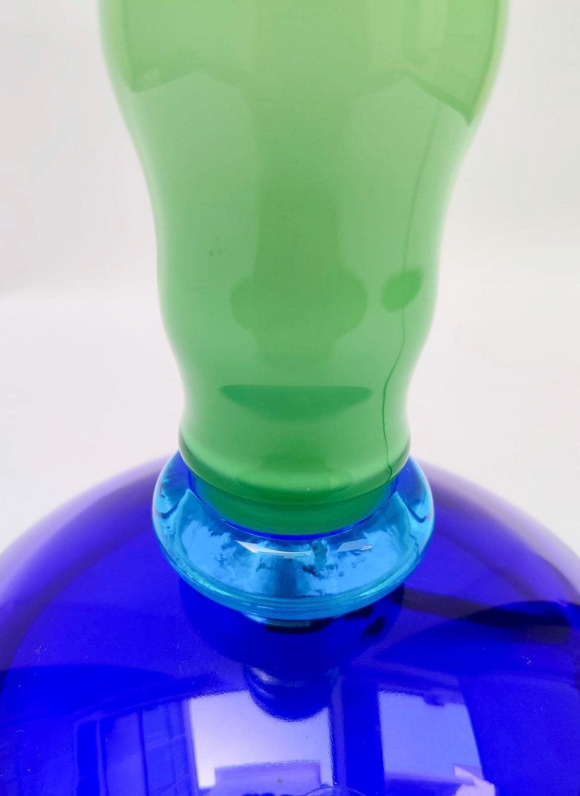 Lampe de table Nason en verre de Murano vert et bleu, design italien vintage photo 430.0
