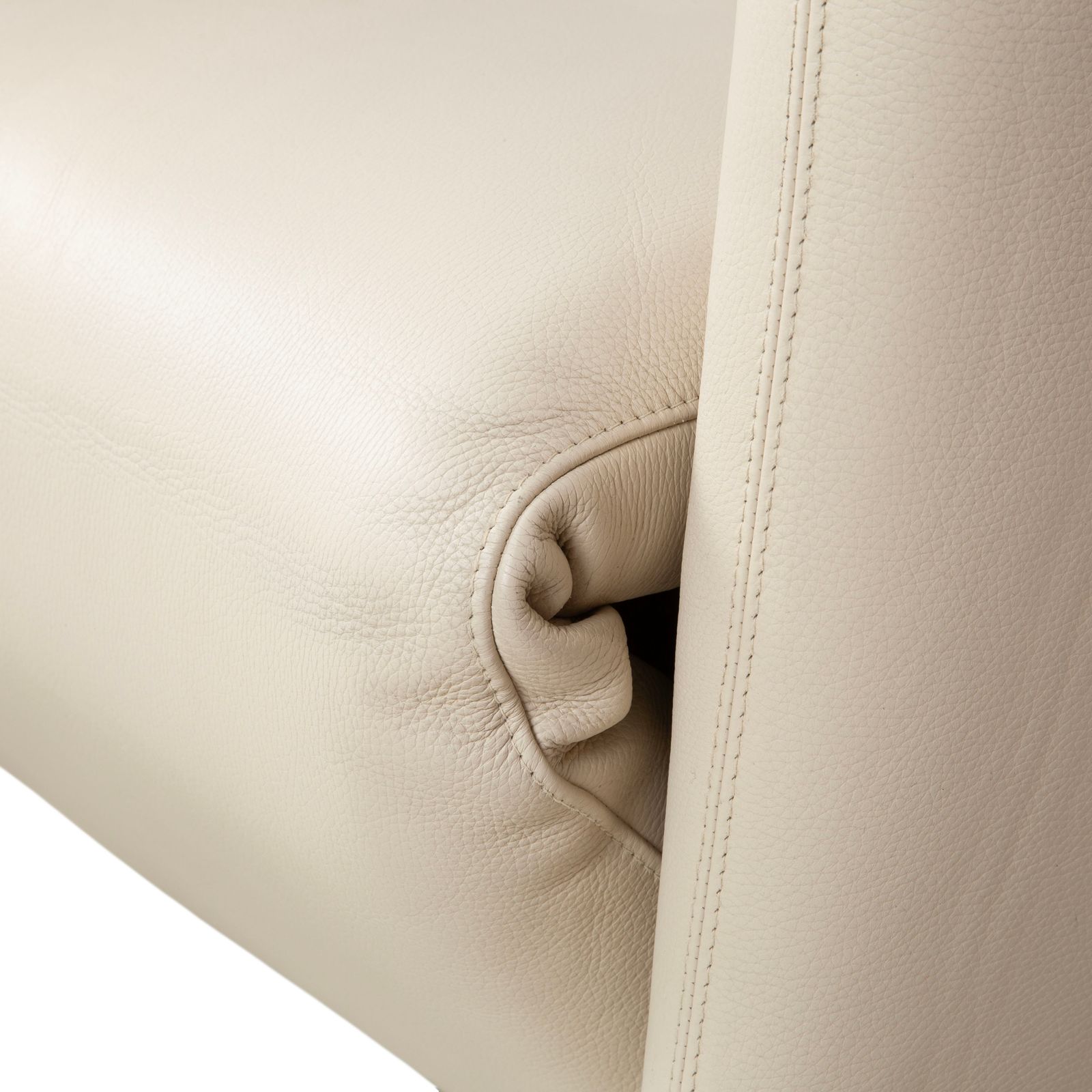 Fauteuil Cor Bico en cuir crème beige, fonction électrique de relaxation photo buy