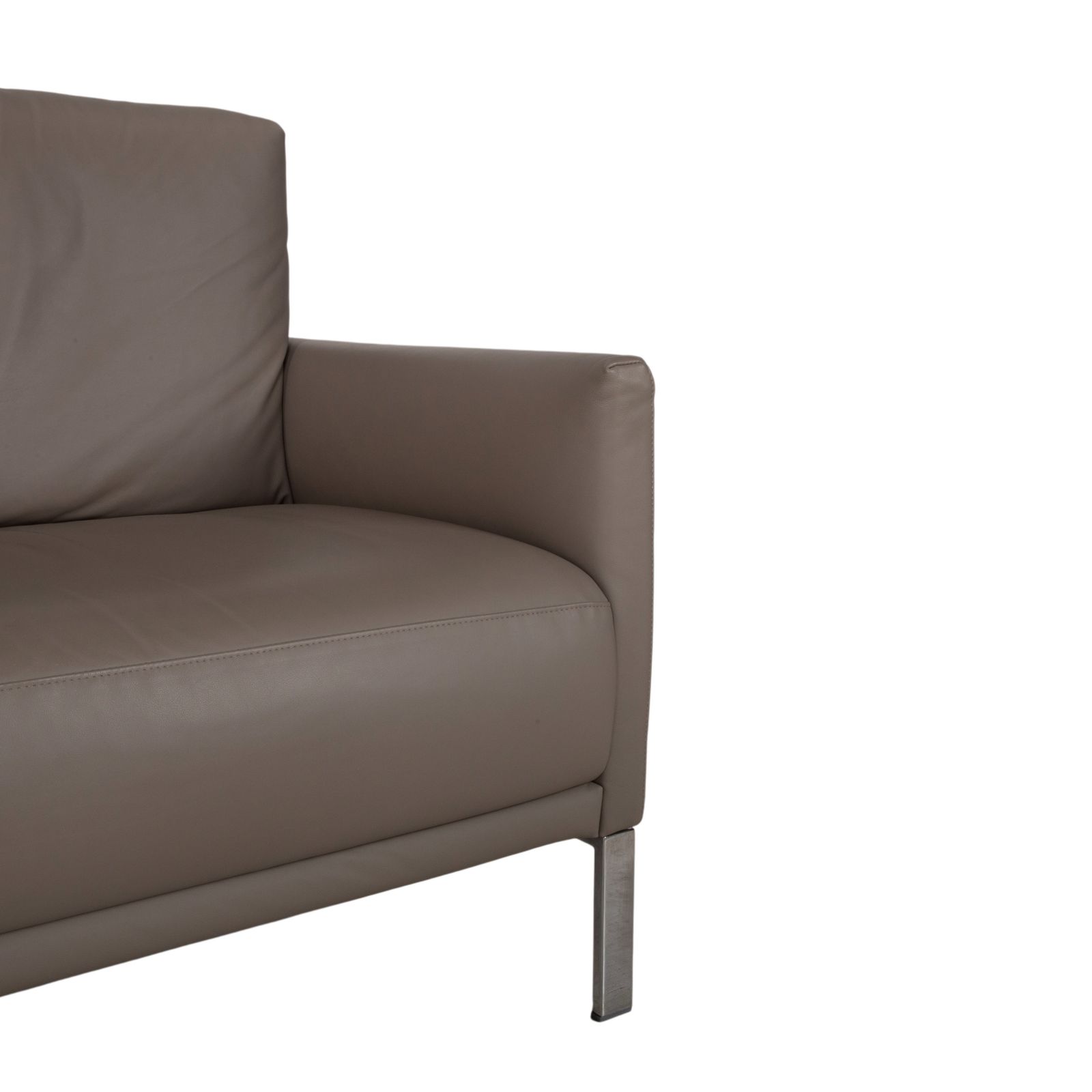 Rolf Benz Cara Leather Two Seater Beige Taupe Sofa Manual Function photo 3912.0