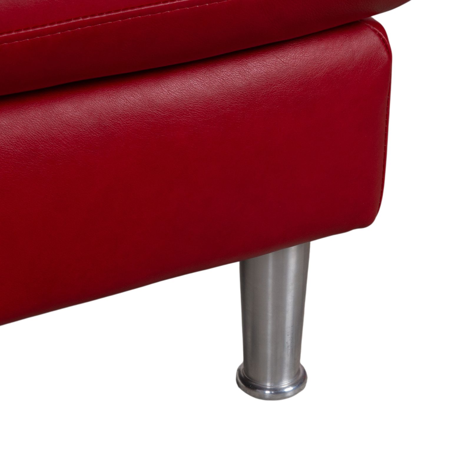 Tabouret Willi Schillig Loop en cuir rouge photo for sale