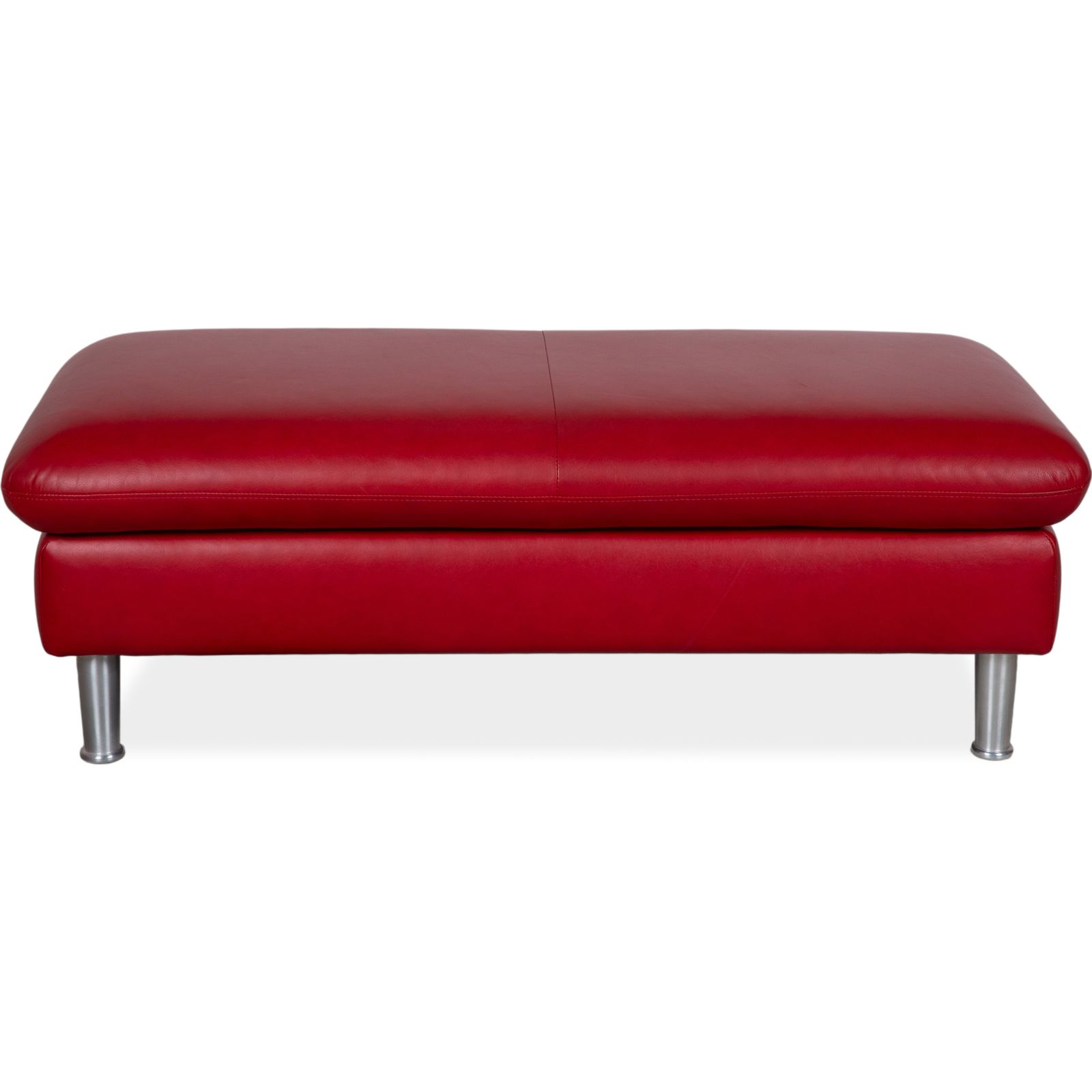 Tabouret Willi Schillig Loop en cuir rouge photo vintage