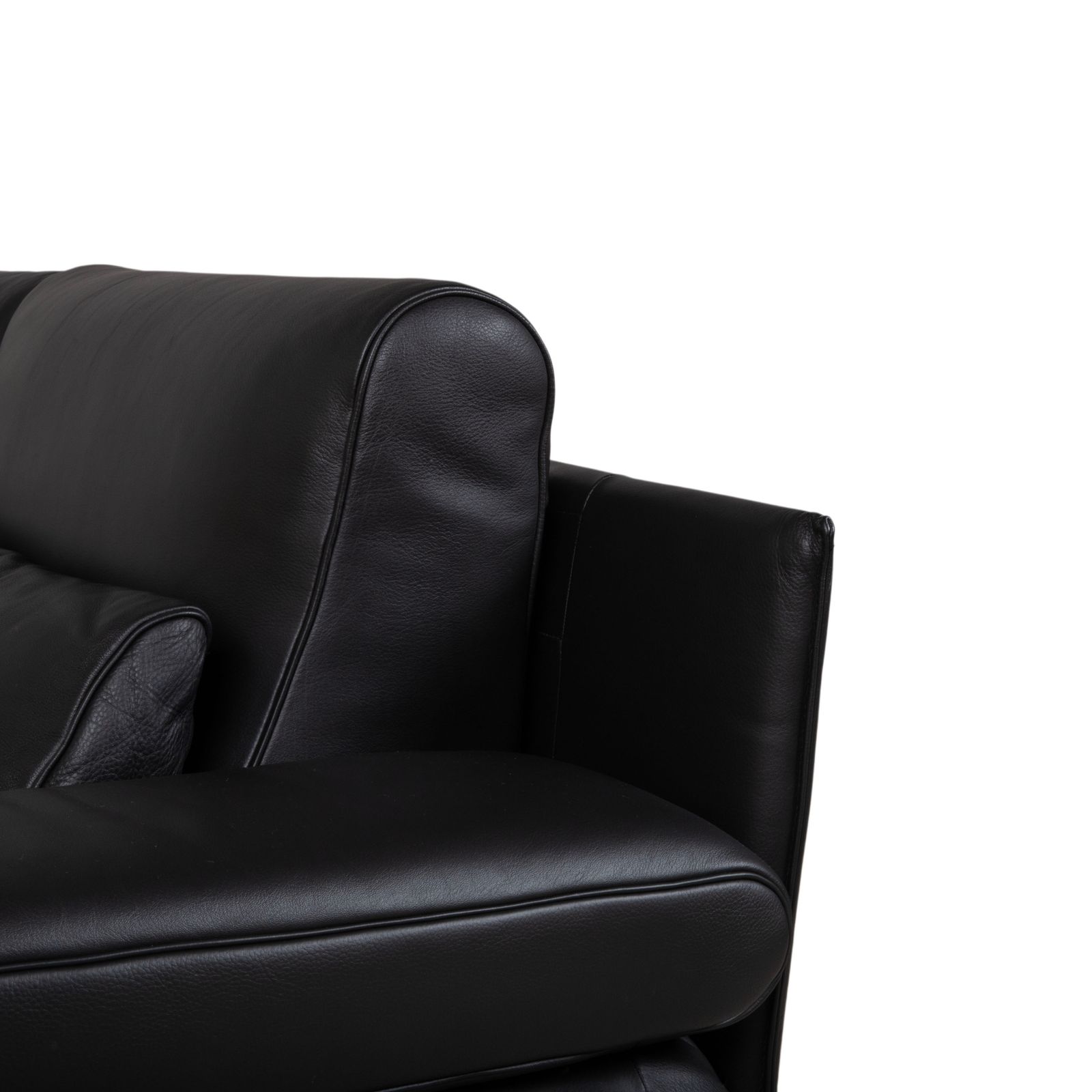 Canapé 2 places en cuir Rolf Benz 6500 noir, fonction manuelle photo buy