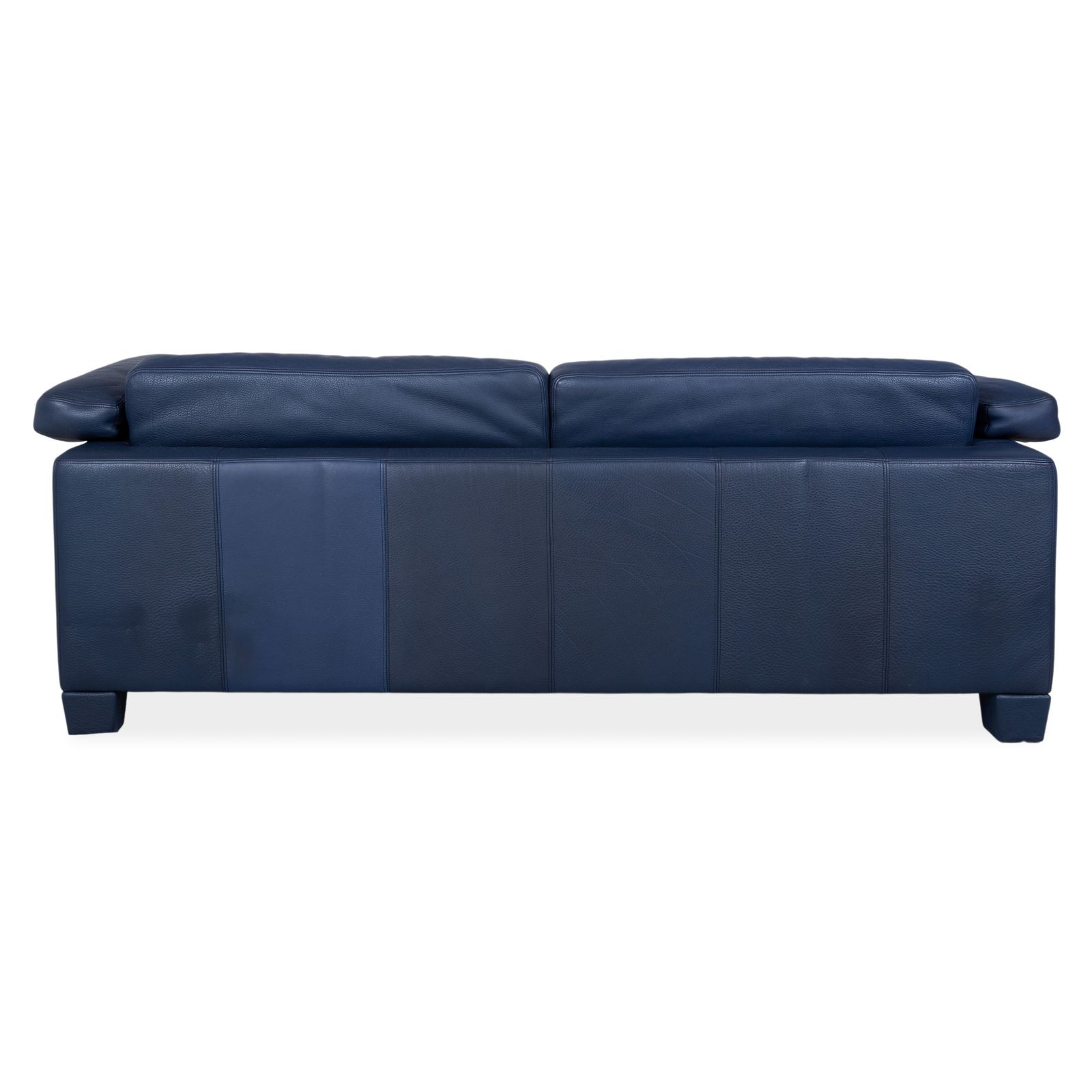 photo furniture Canapé De Sede DS-17 en cuir 3 places, bleu marine